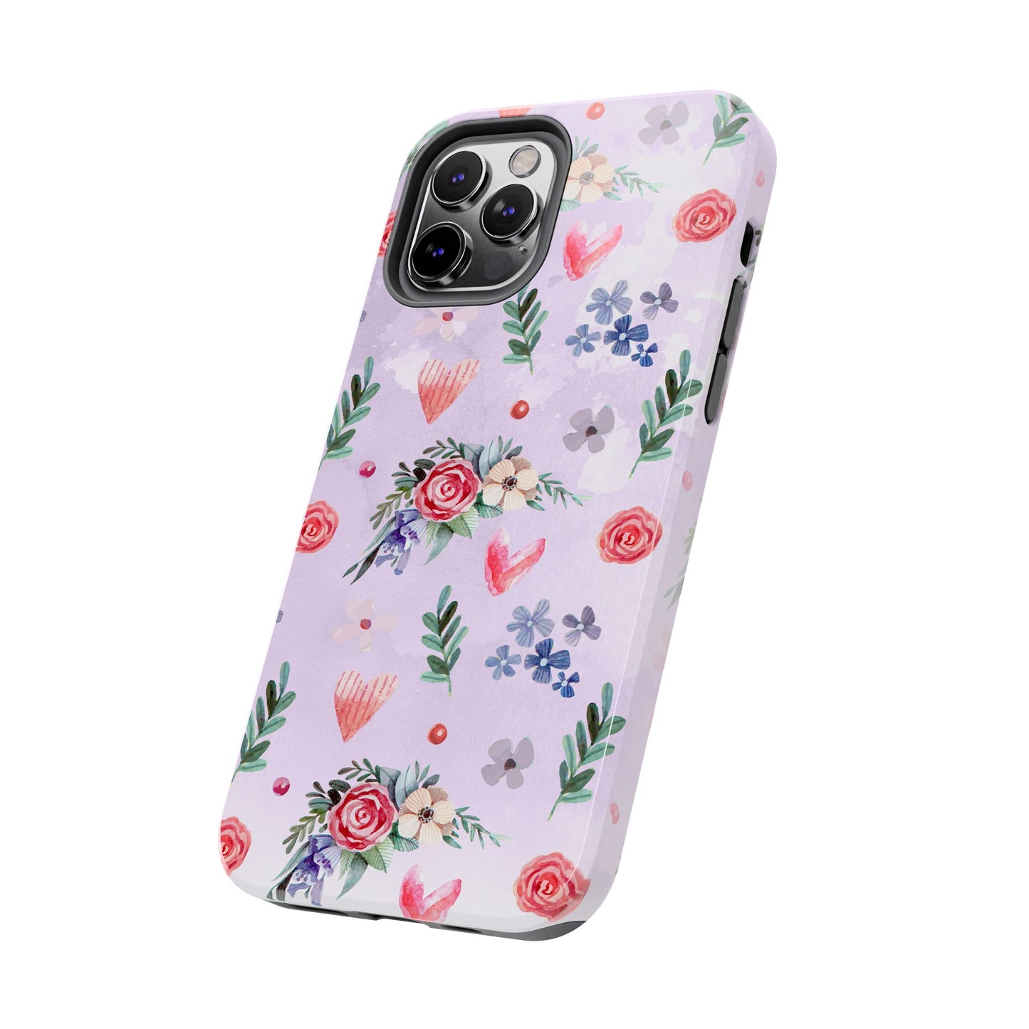 Floral Tough Phone Case - Stylish Protection for Your Device