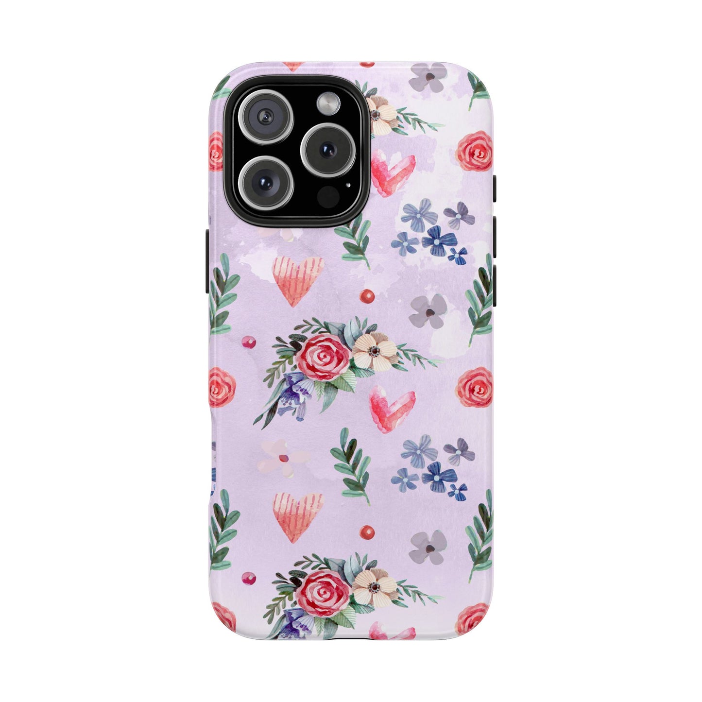 Floral Tough Phone Case - Stylish Protection for Your Device