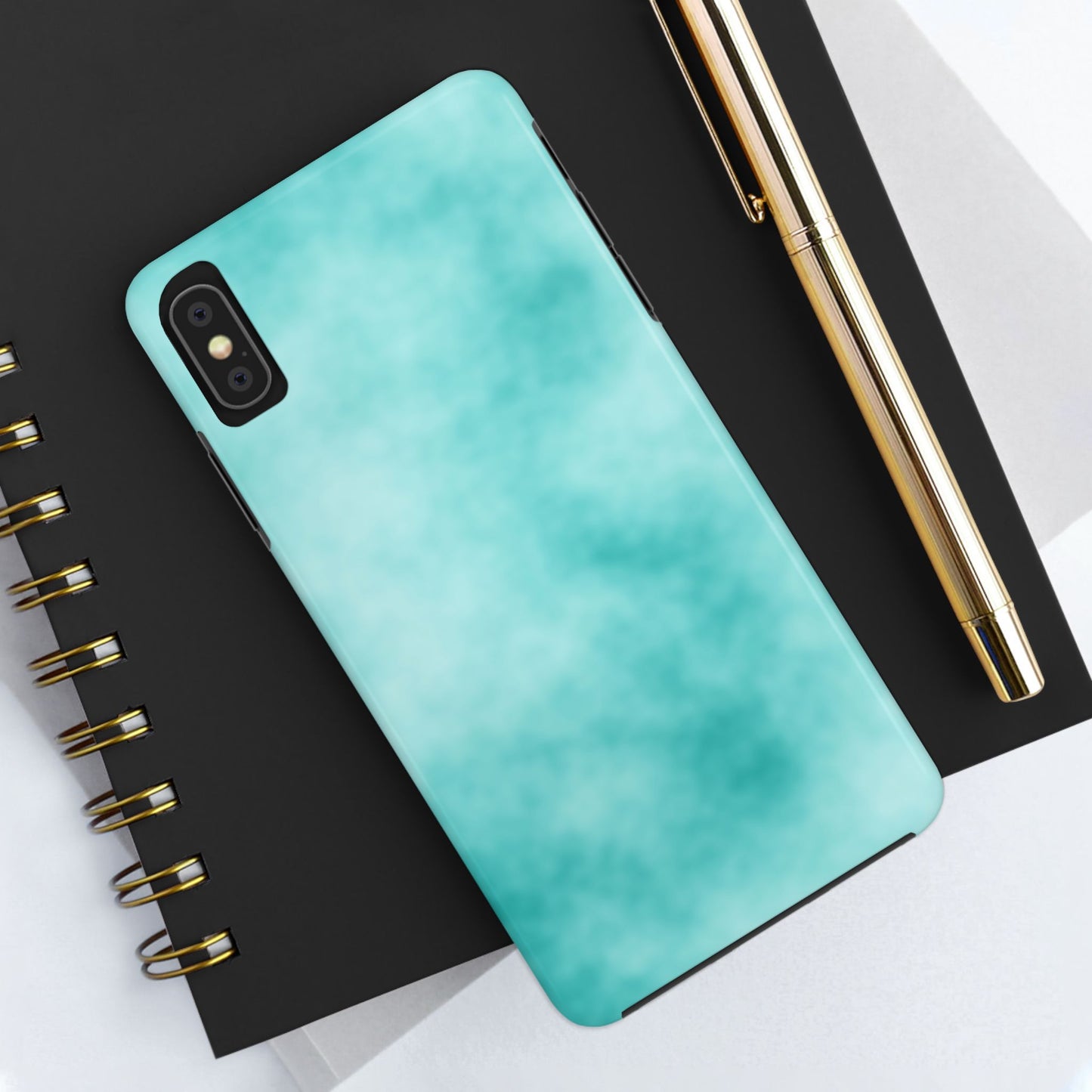 Vibrant Aqua Tough Phone Cases - Stylish & Durable Protection for Your Device