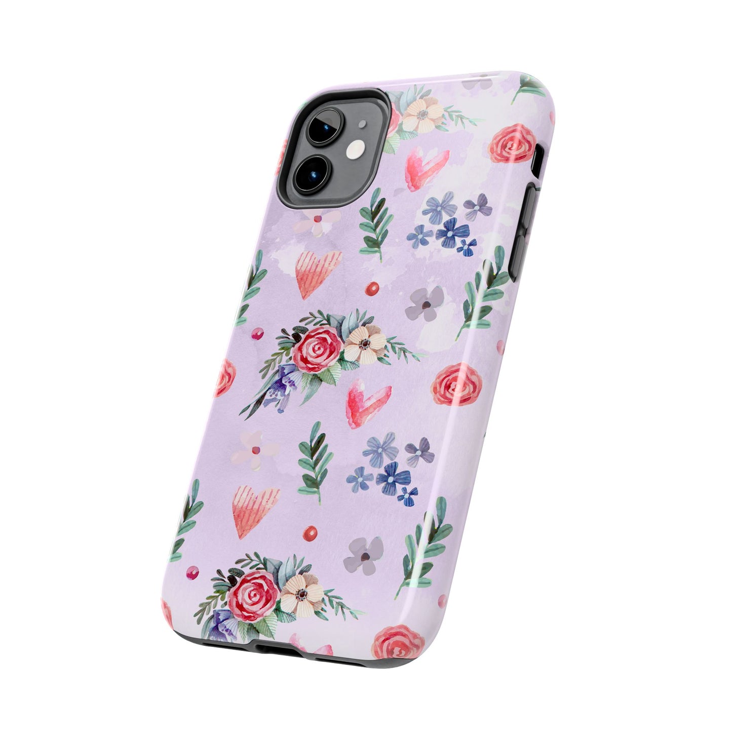 Floral Tough Phone Case - Stylish Protection for Your Device