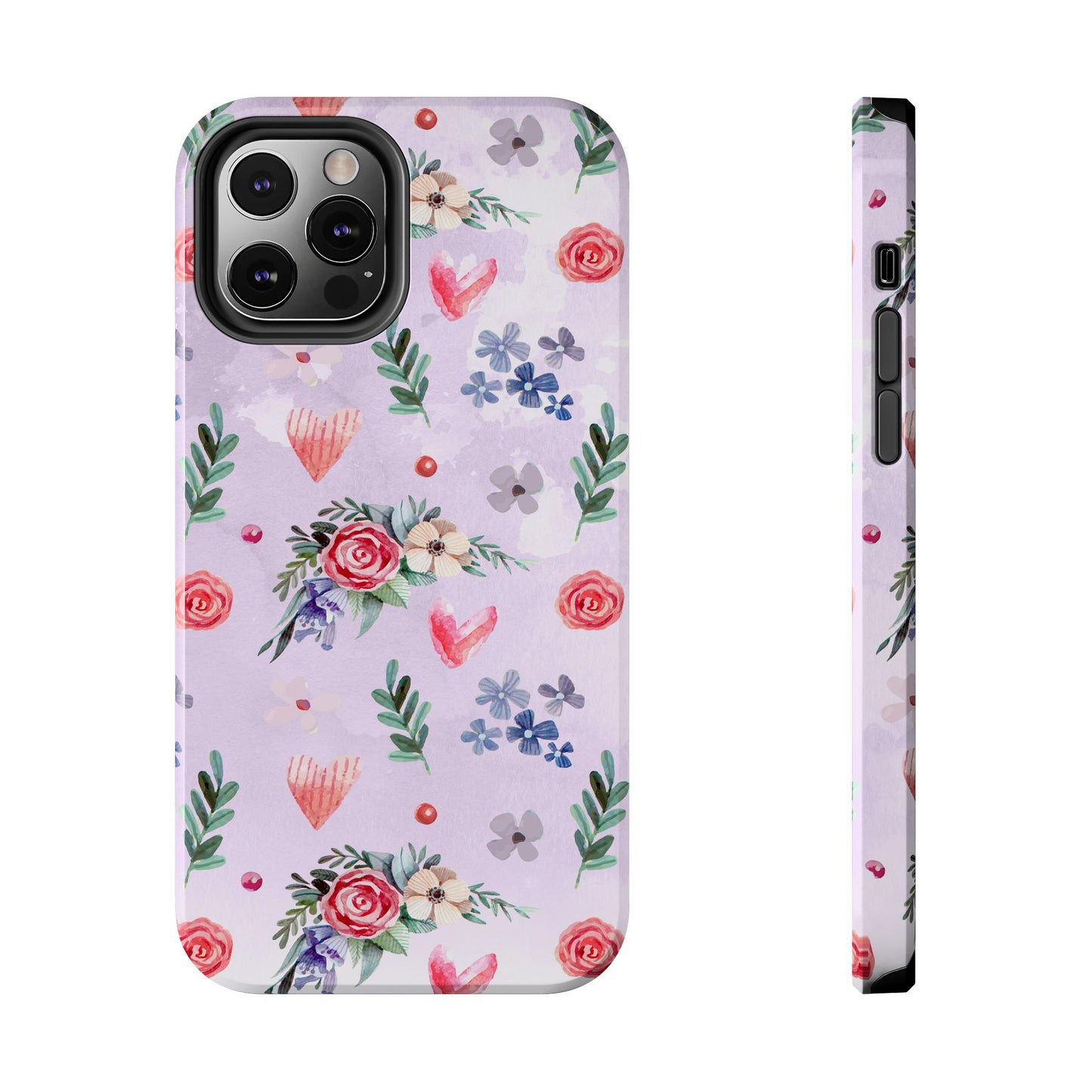 Floral Tough Phone Case - Stylish Protection for Your Device