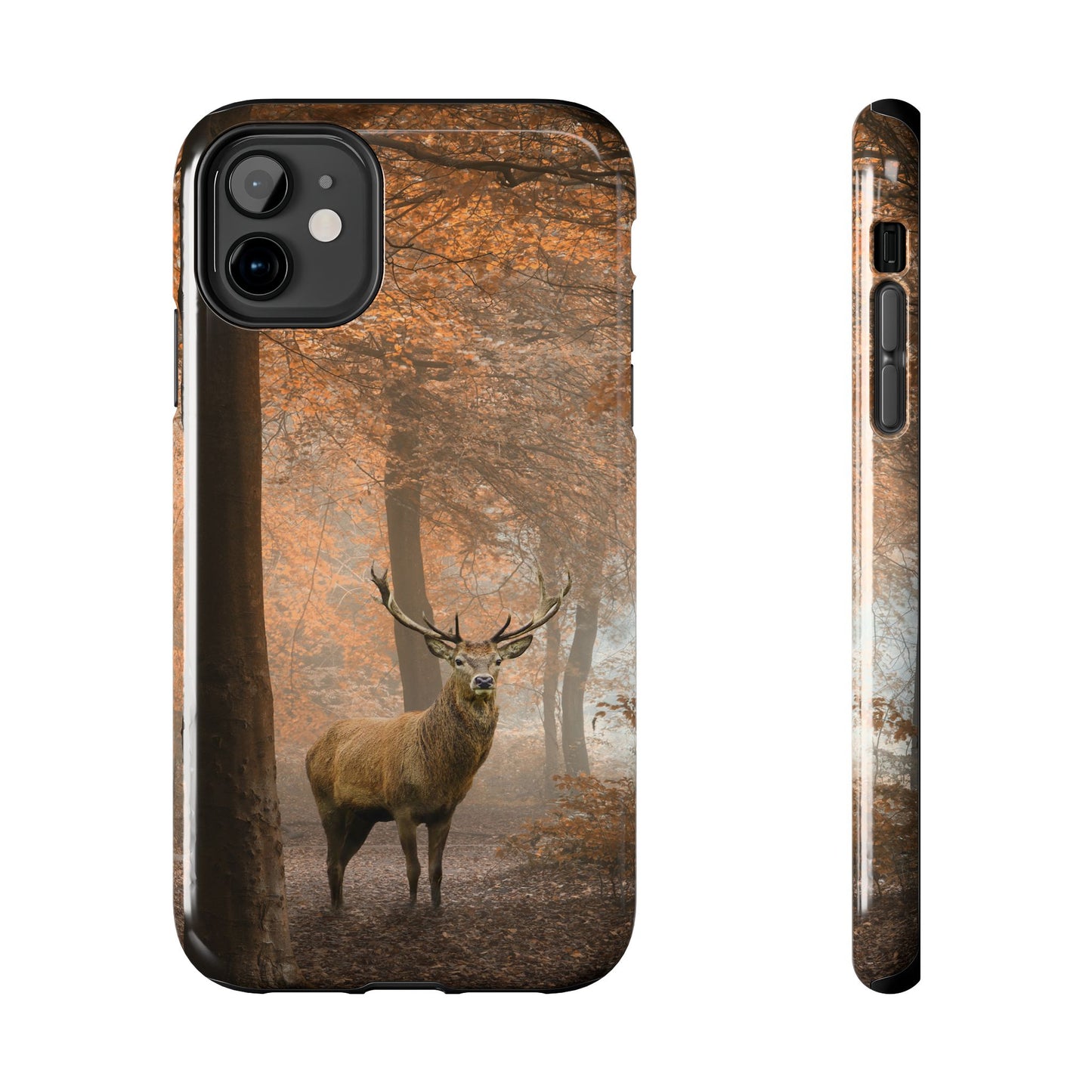 Nature-Inspired Tough Phone Case - Majestic Stag in Autumn Forest