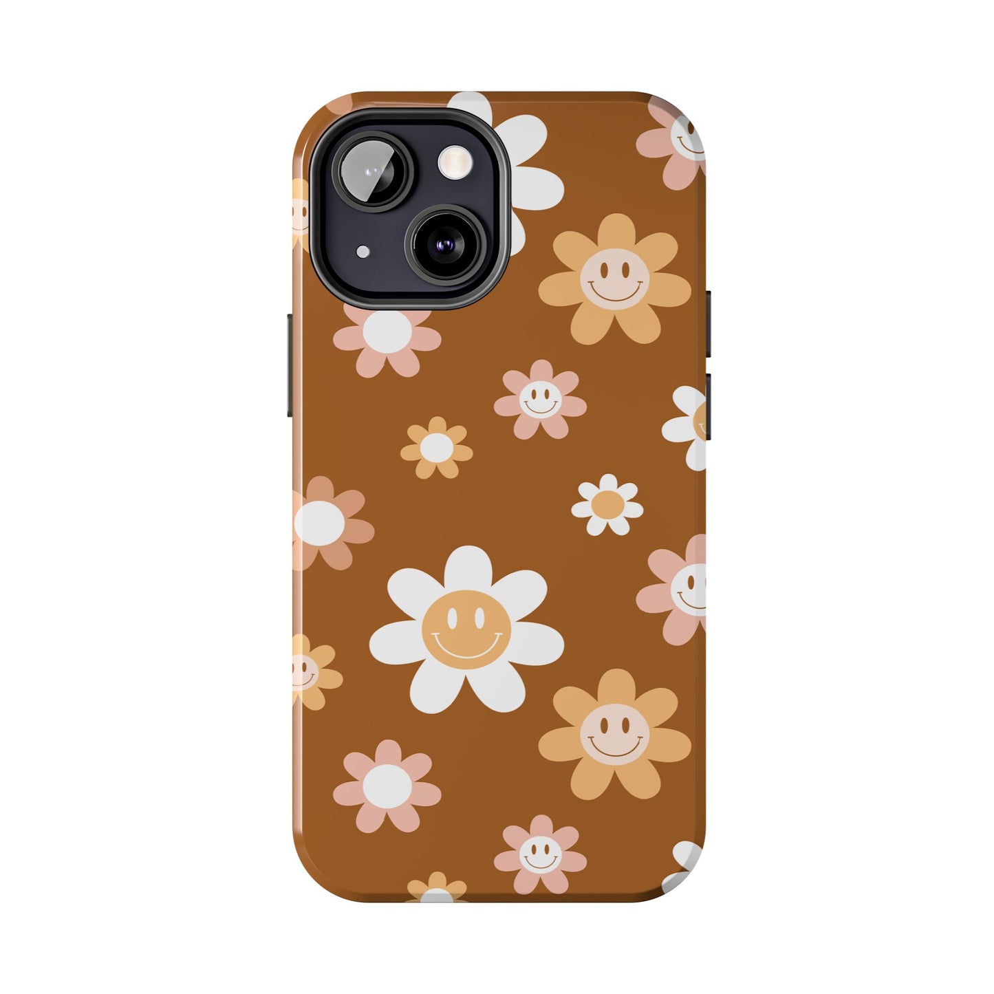 Smiley Flower Tough Phone Case - Cute Floral Design for Trendy Protection