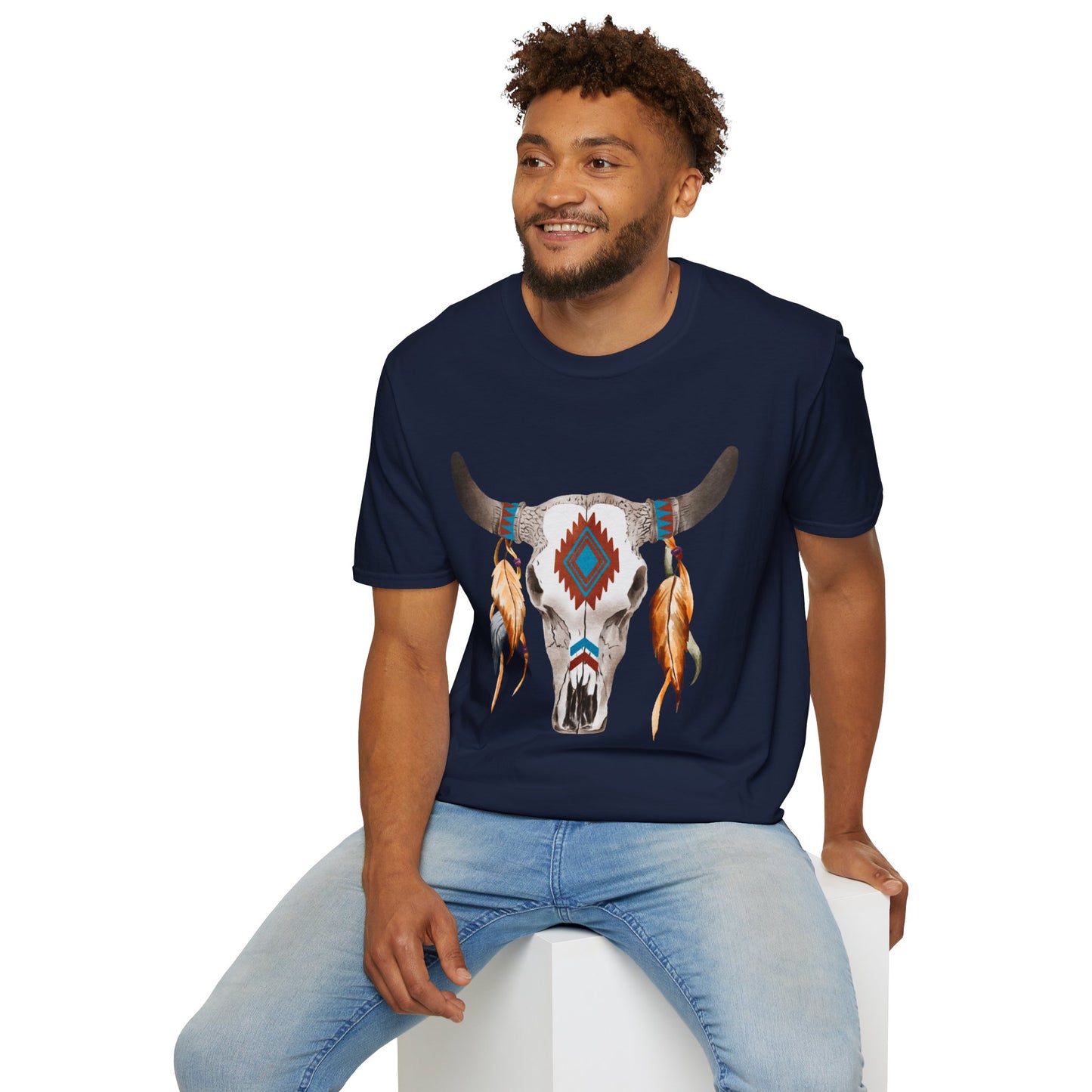 Bohemian Skull Graphic Unisex Softstyle T-Shirt