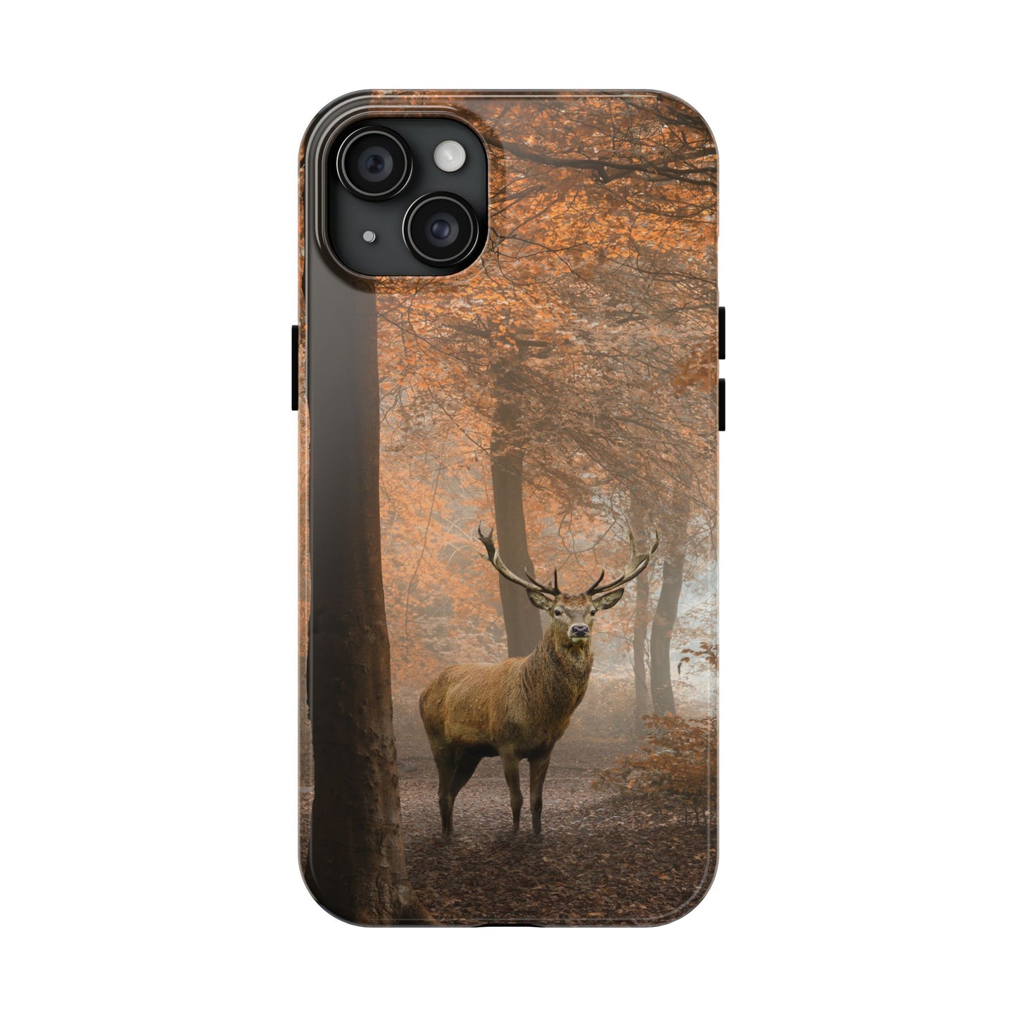 Nature-Inspired Tough Phone Case - Majestic Stag in Autumn Forest