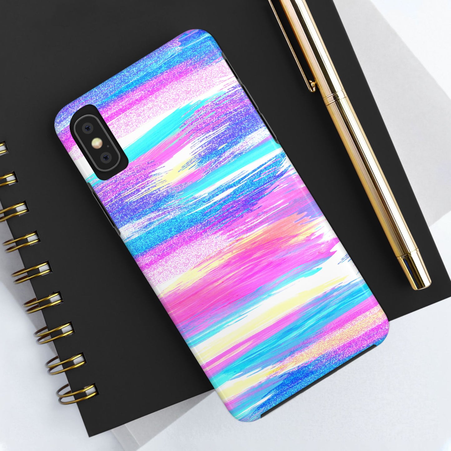 Colorful Abstract Tough Phone Case - Vibrant Protection for Your Device