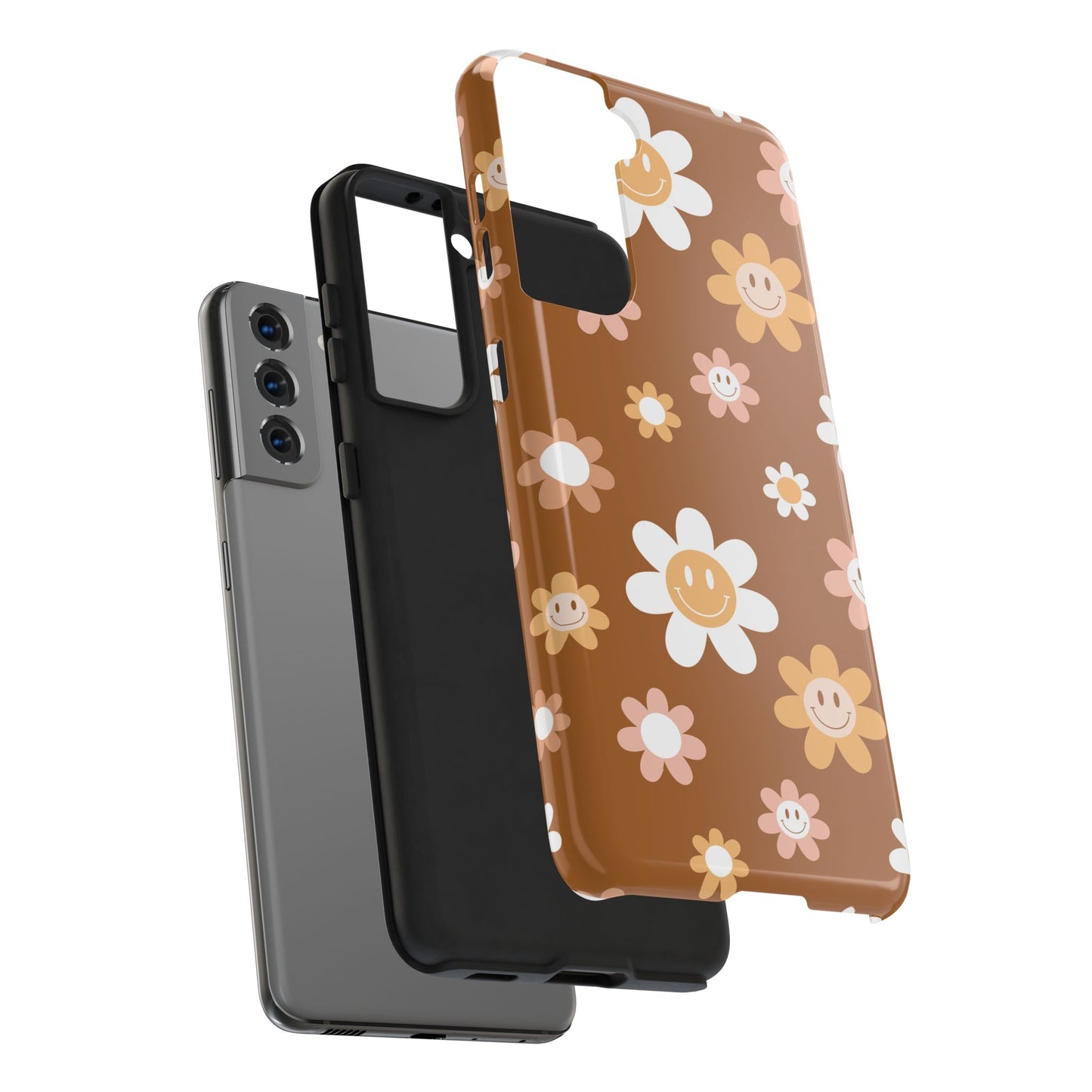 Smiley Flower Tough Phone Case - Cute Floral Design for Trendy Protection