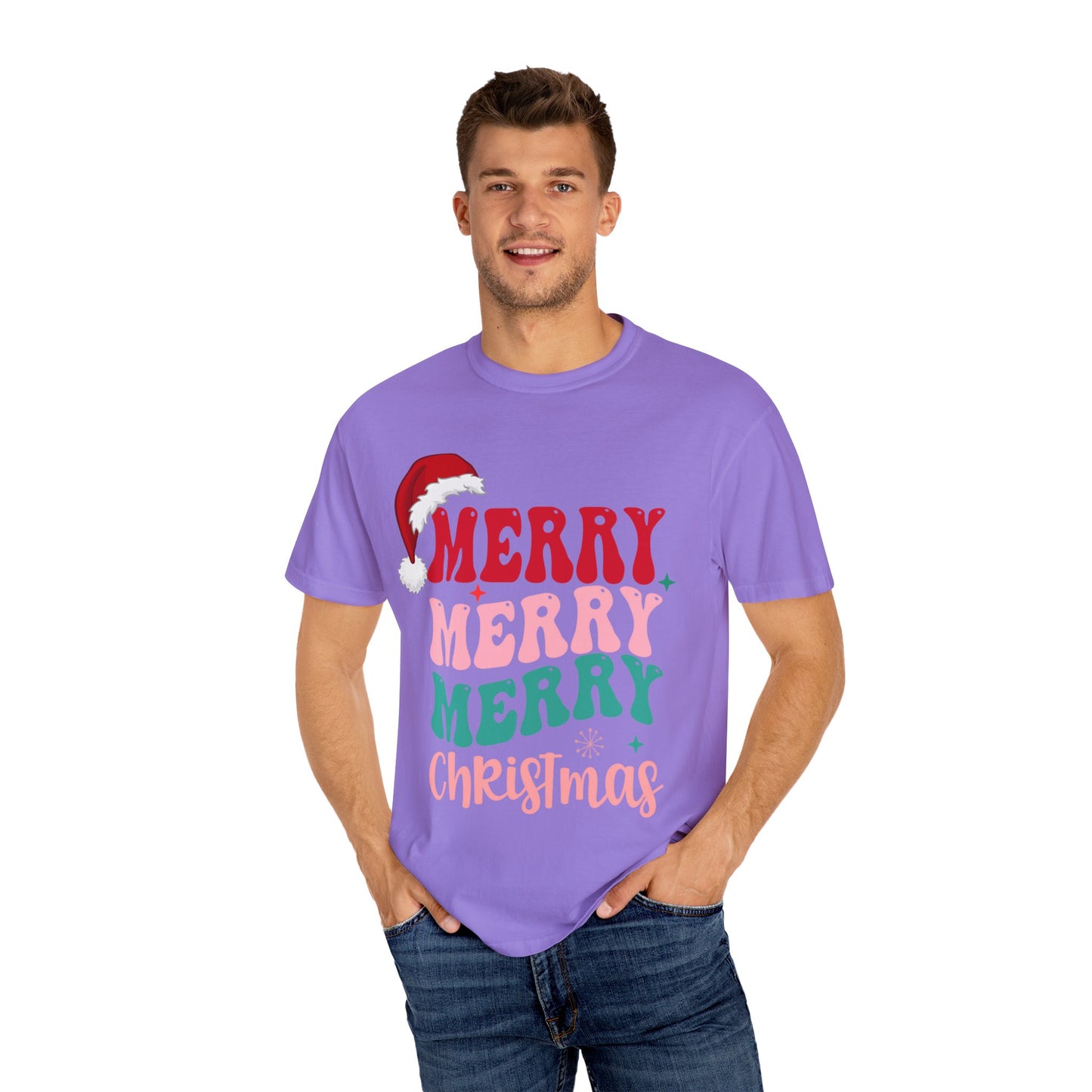 Merry Christmas Unisex Garment-Dyed T-Shirt