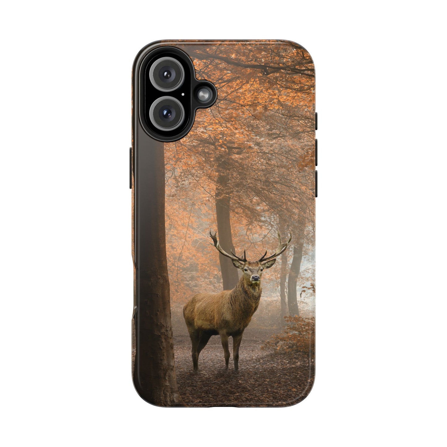 Nature-Inspired Tough Phone Case - Majestic Stag in Autumn Forest