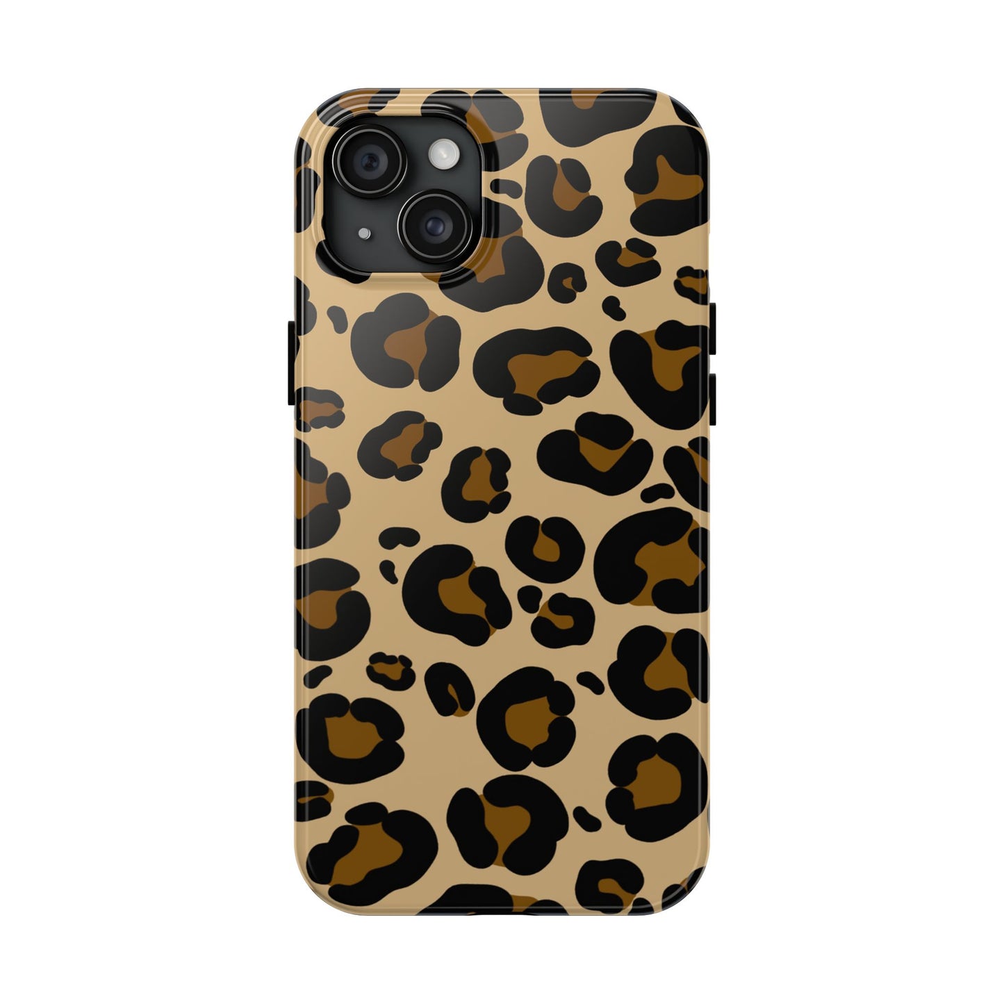 Chic Leopard Print Tough Phone Case - Durable Protection with Style