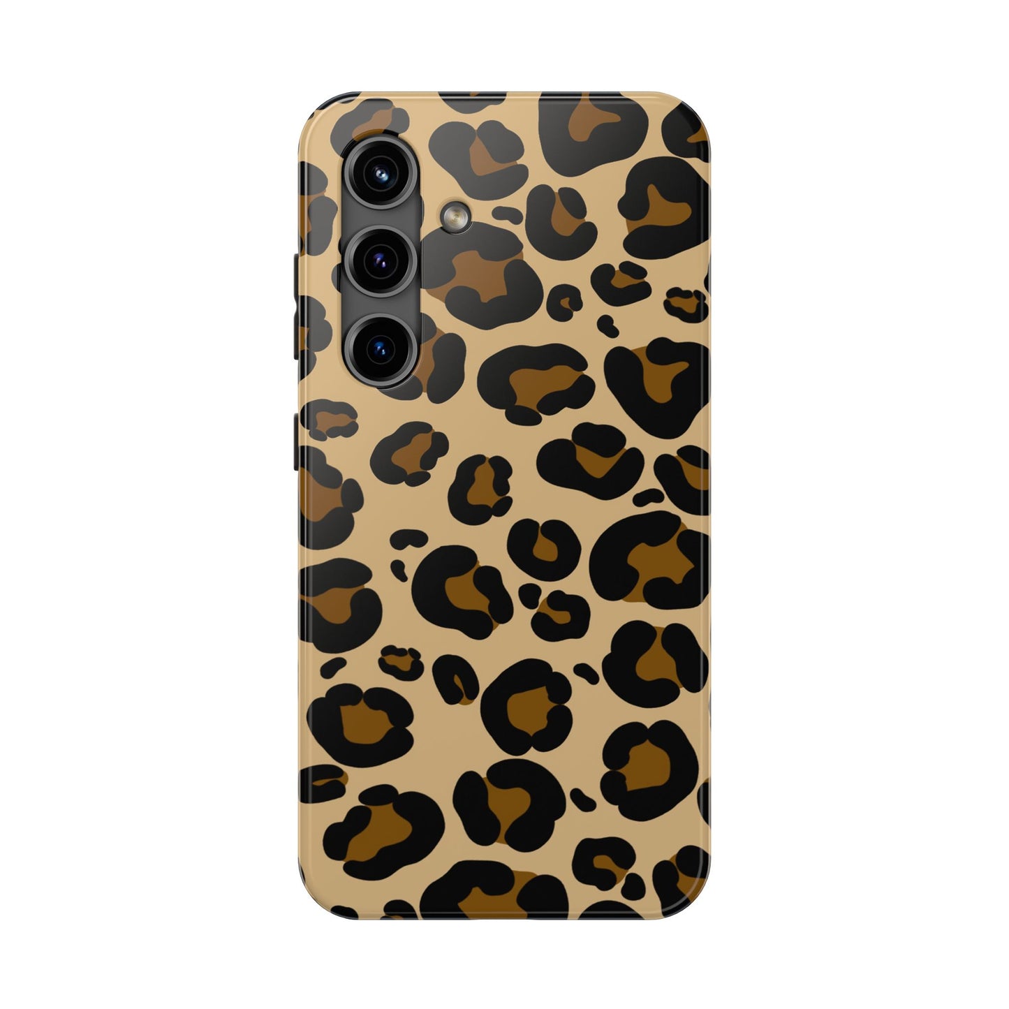 Chic Leopard Print Tough Phone Case - Durable Protection with Style