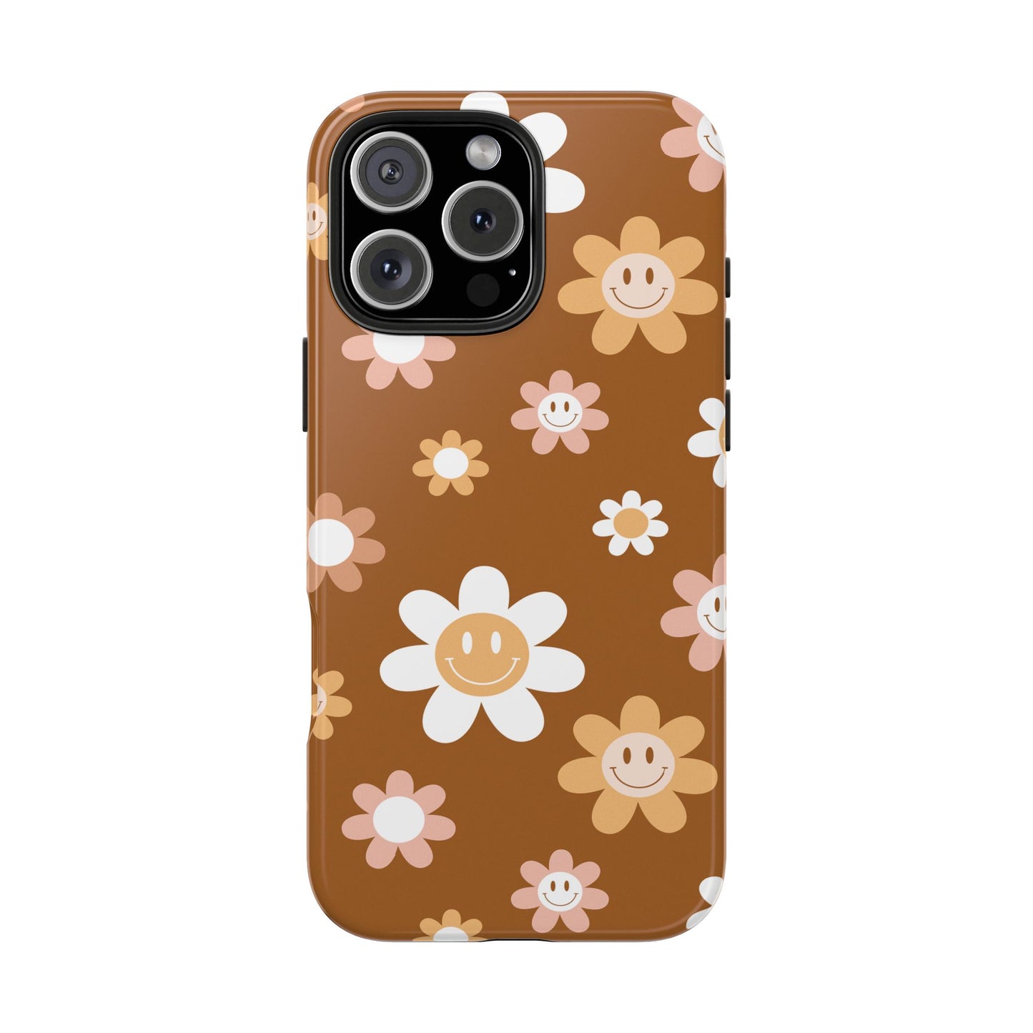 Smiley Flower Tough Phone Case - Cute Floral Design for Trendy Protection