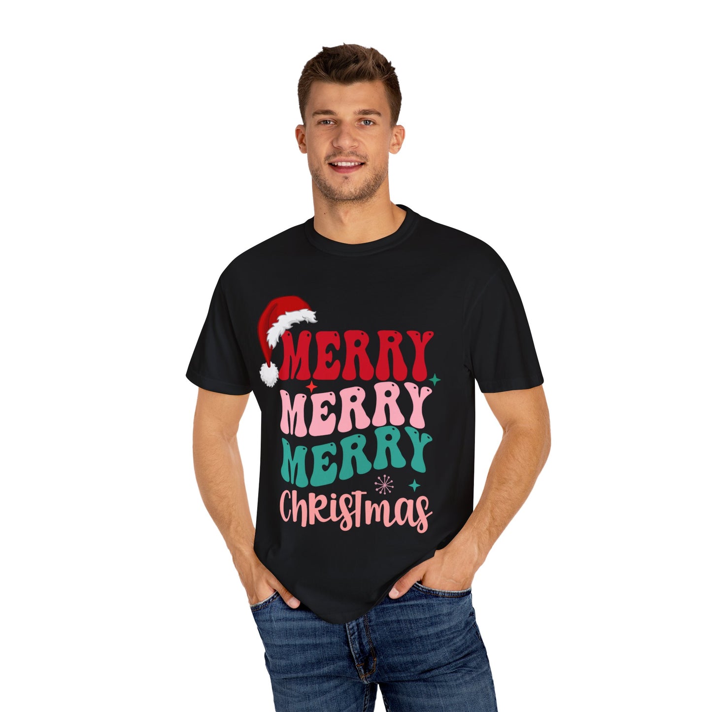 Merry Christmas Unisex Garment-Dyed T-Shirt