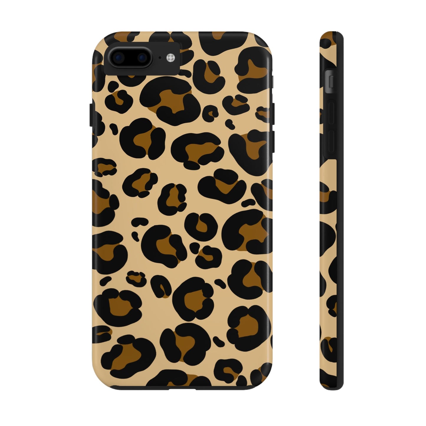 Chic Leopard Print Tough Phone Case - Durable Protection with Style