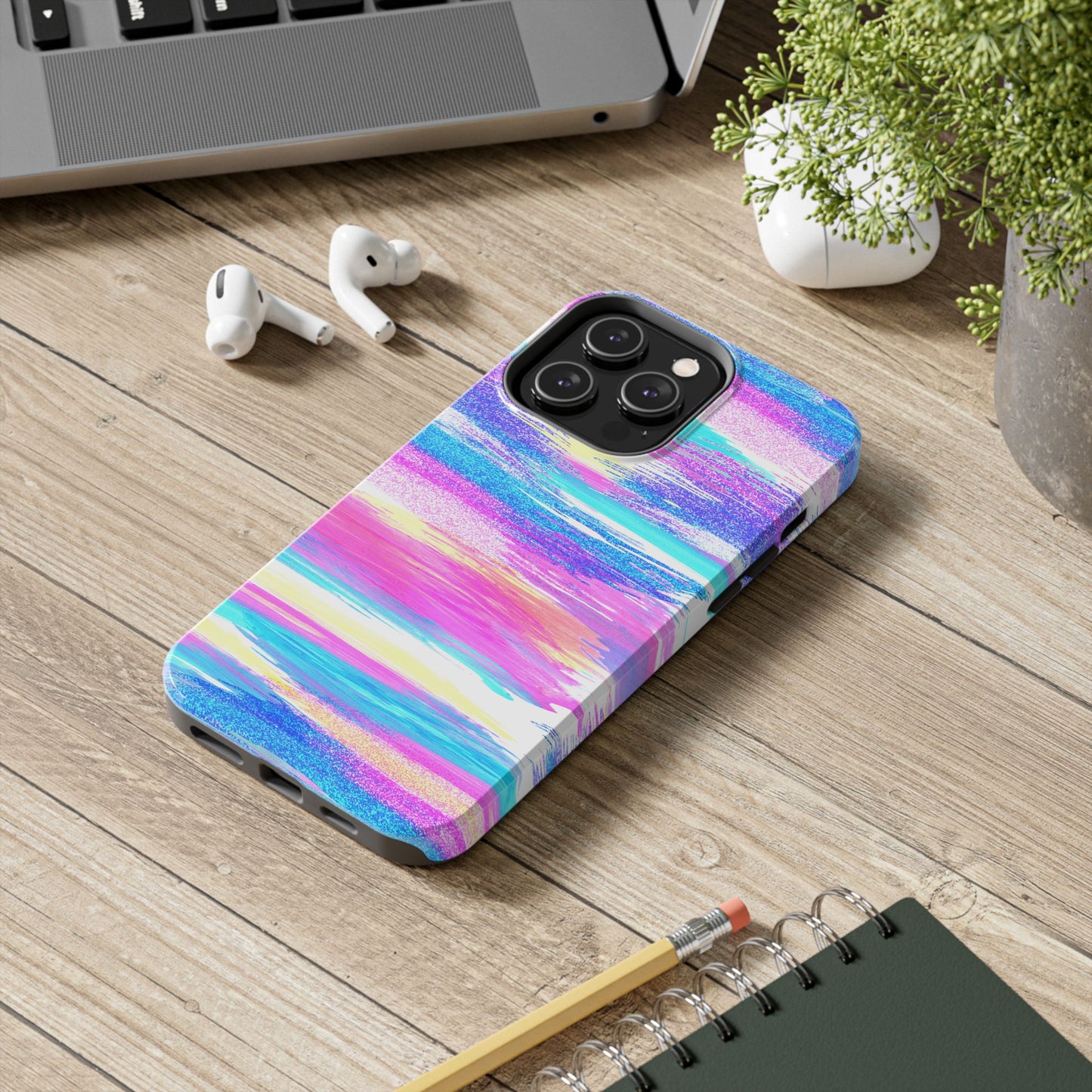 Colorful Abstract Tough Phone Case - Vibrant Protection for Your Device