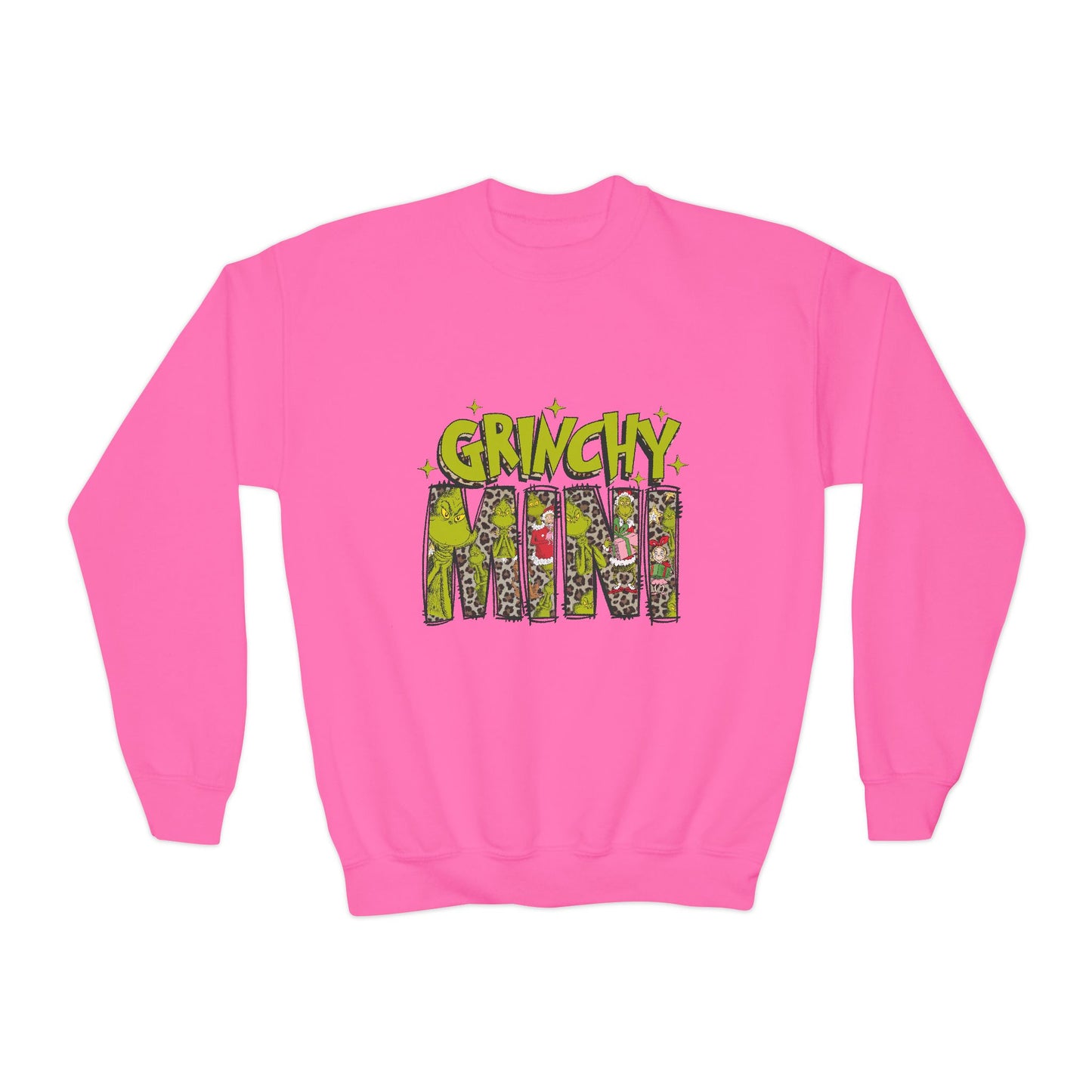 Grinchy Mini Youth Crewneck Sweatshirt - Cozy Holiday Style for Kids