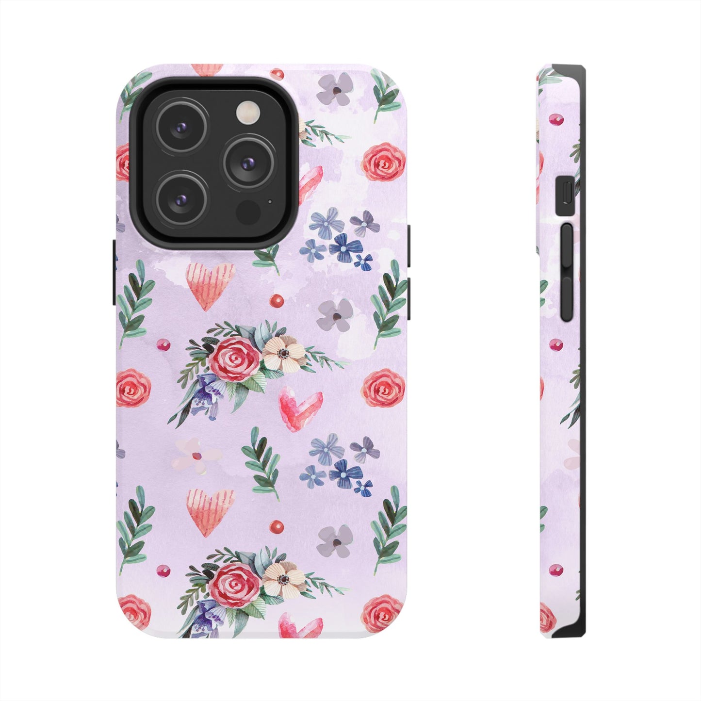 Floral Tough Phone Case - Stylish Protection for Your Device