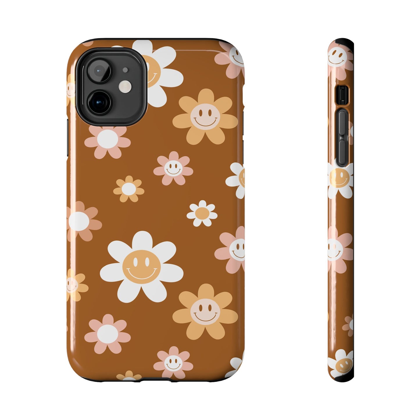 Smiley Flower Tough Phone Case - Cute Floral Design for Trendy Protection