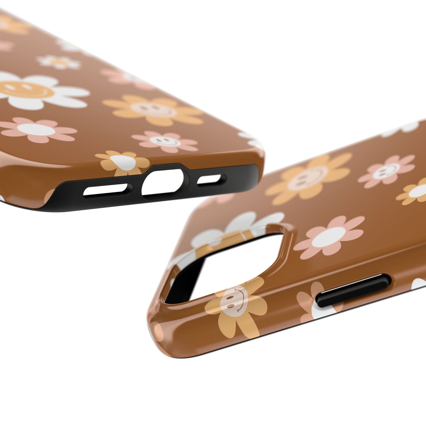 Smiley Flower Tough Phone Case - Cute Floral Design for Trendy Protection