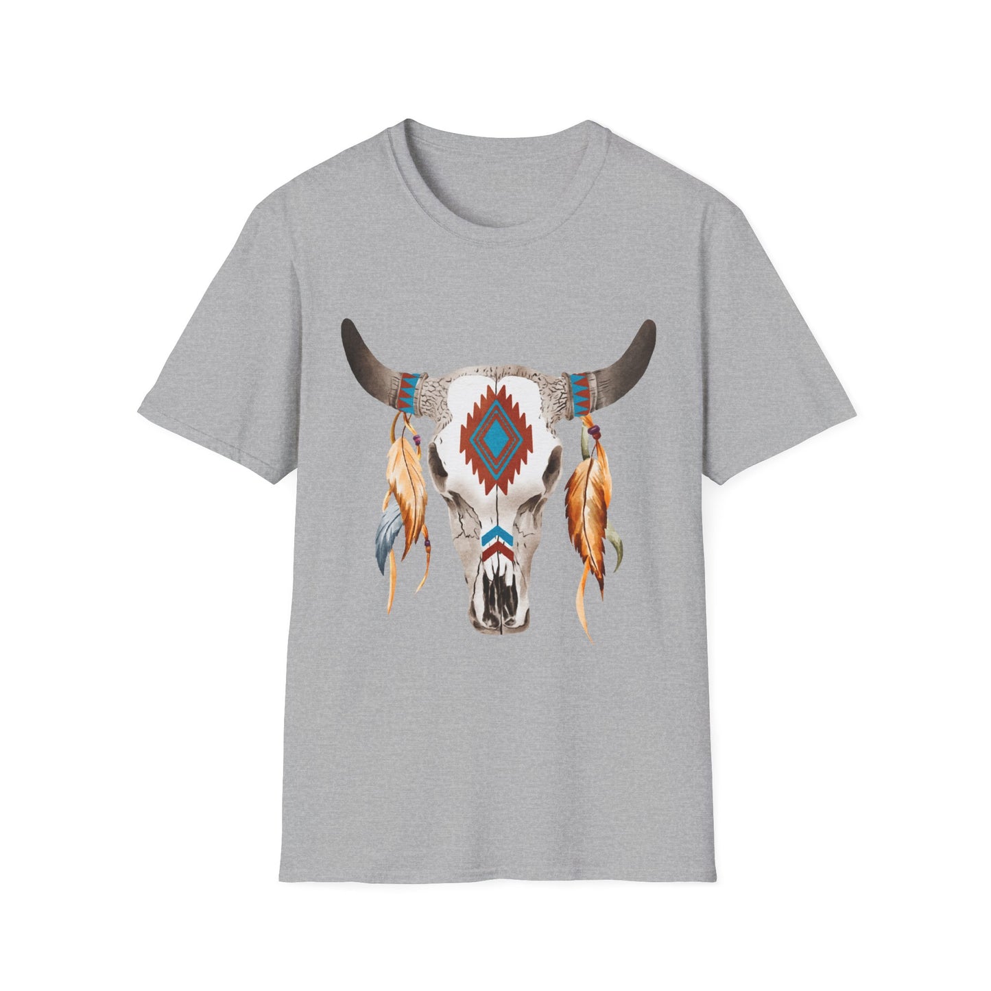 Bohemian Skull Graphic Unisex Softstyle T-Shirt