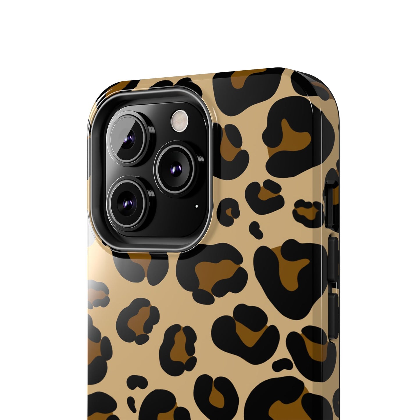 Chic Leopard Print Tough Phone Case - Durable Protection with Style