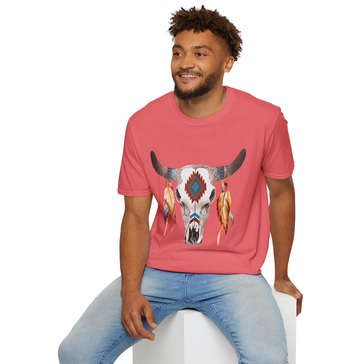 Bohemian Skull Graphic Unisex Softstyle T-Shirt