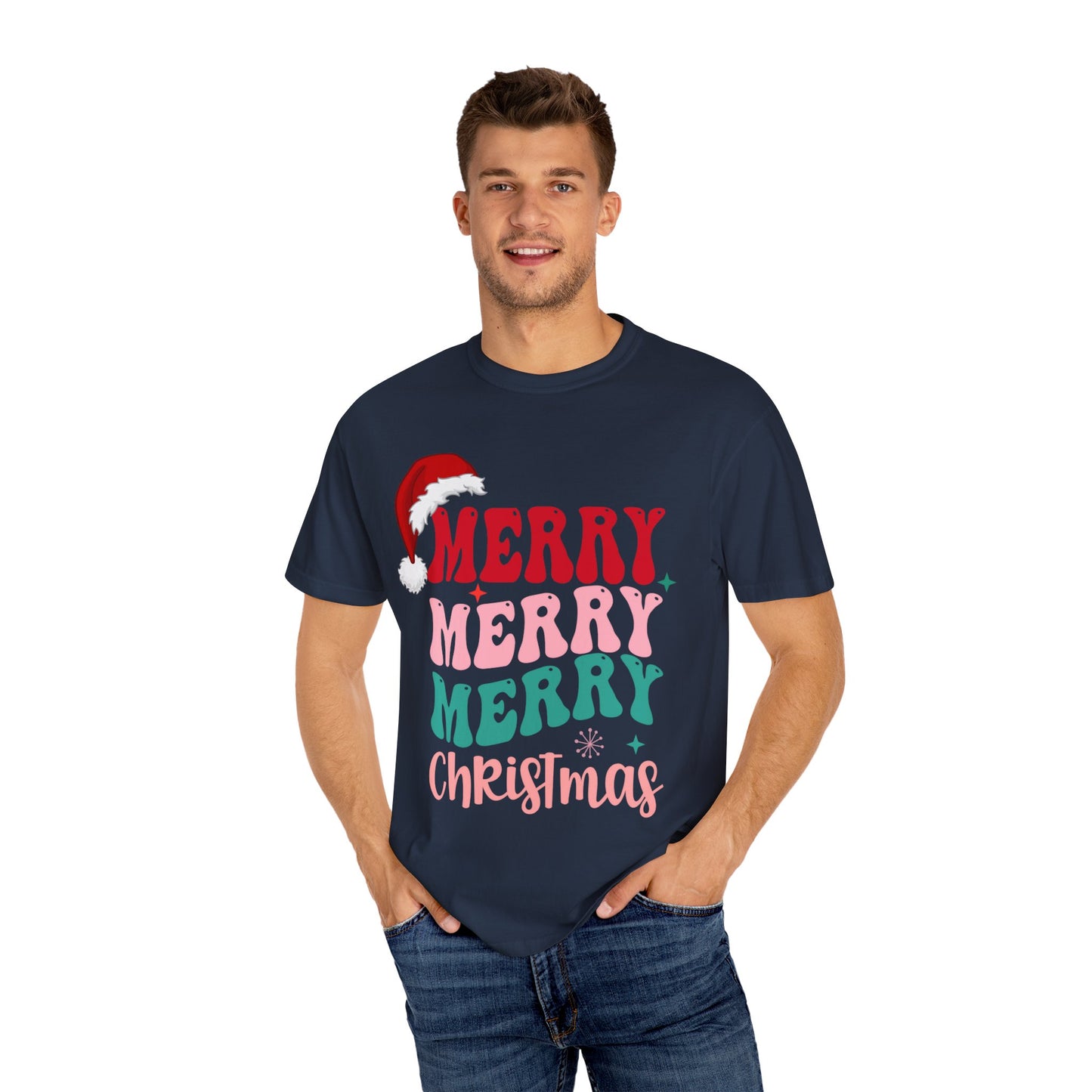 Merry Christmas Unisex Garment-Dyed T-Shirt