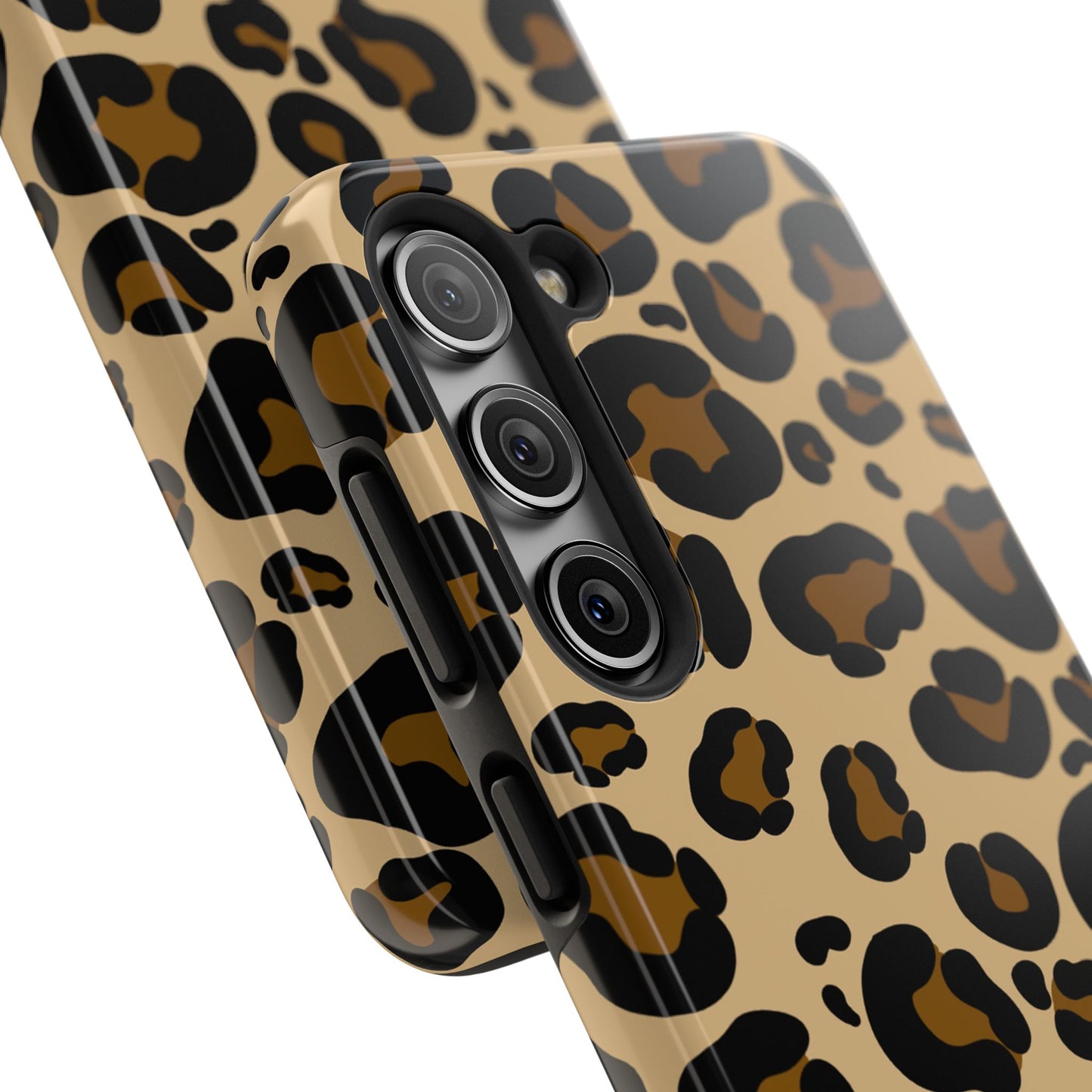 Chic Leopard Print Tough Phone Case - Durable Protection with Style