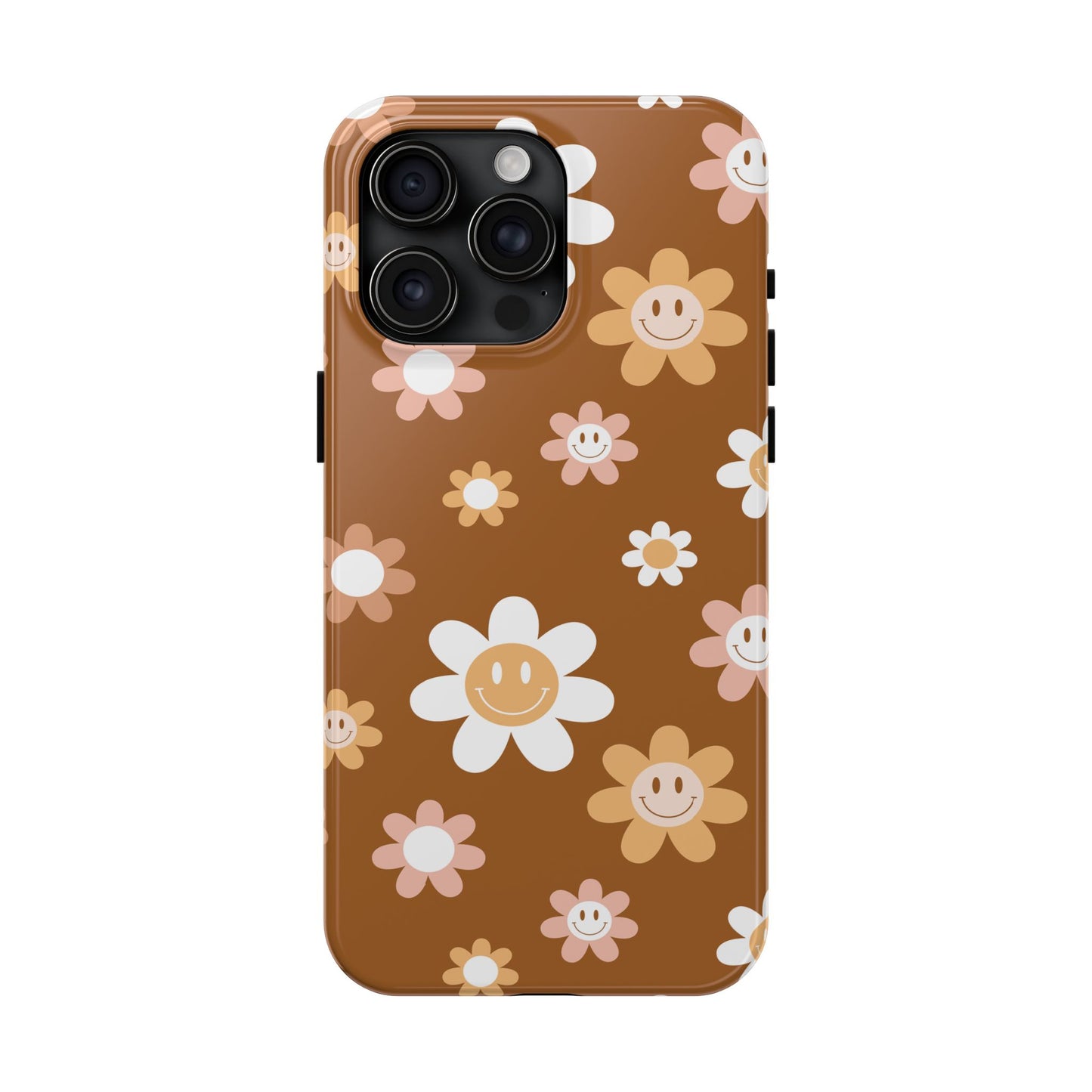 Smiley Flower Tough Phone Case - Cute Floral Design for Trendy Protection