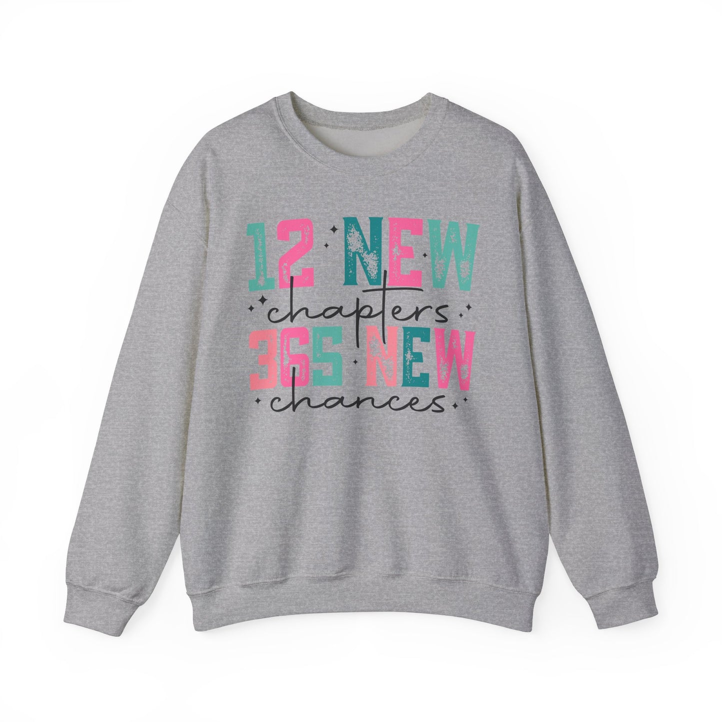 12 New Chapters, 365 New Chances Unisex Heavy Blend Crewneck Sweatshirt