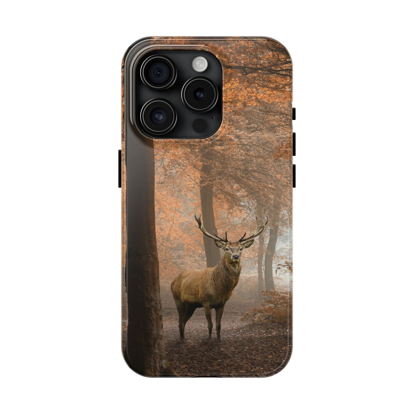 Nature-Inspired Tough Phone Case - Majestic Stag in Autumn Forest