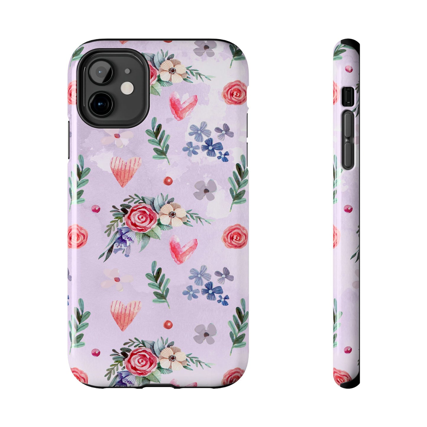 Floral Tough Phone Case - Stylish Protection for Your Device