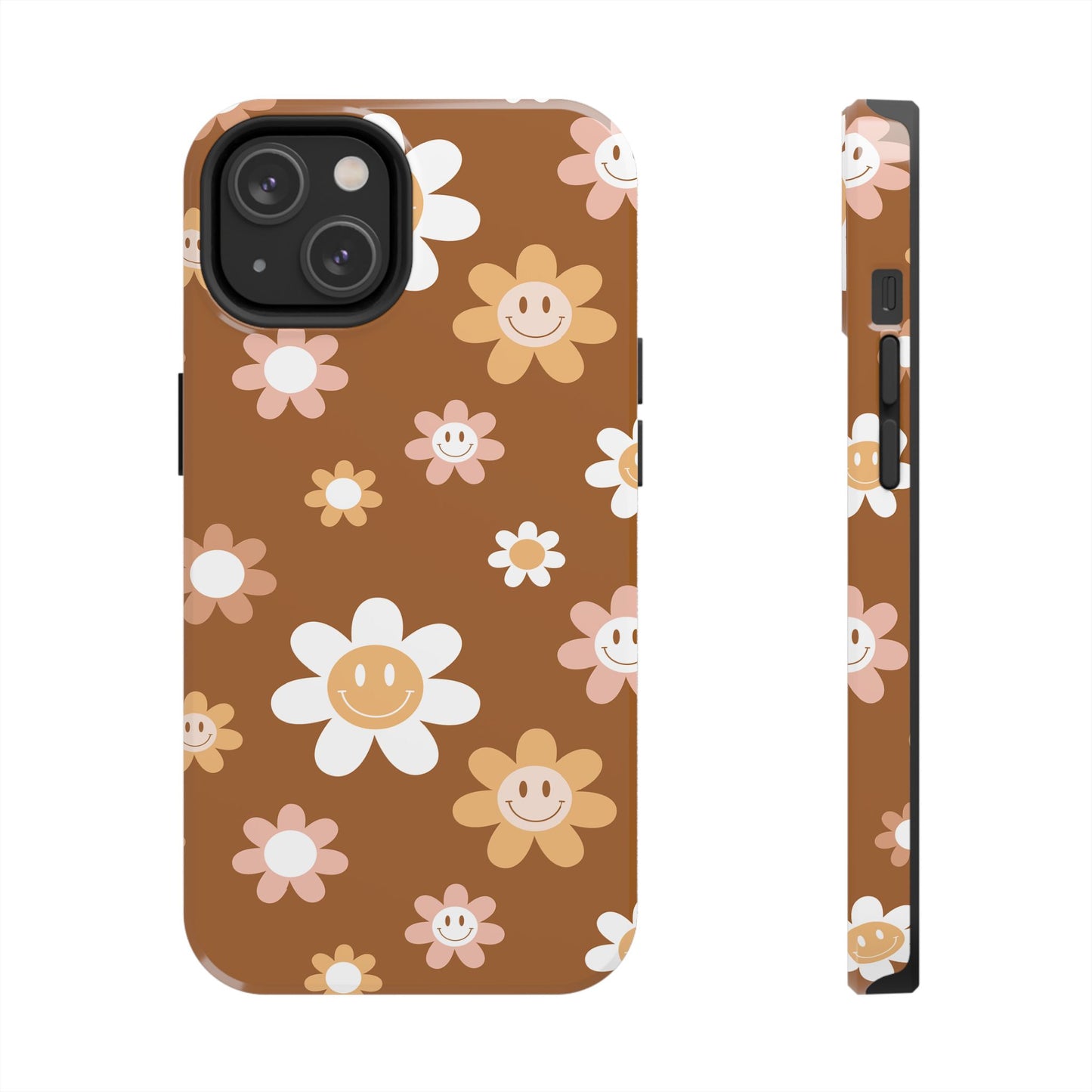 Smiley Flower Tough Phone Case - Cute Floral Design for Trendy Protection