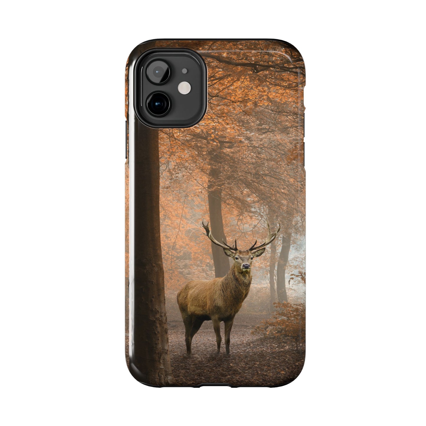 Nature-Inspired Tough Phone Case - Majestic Stag in Autumn Forest