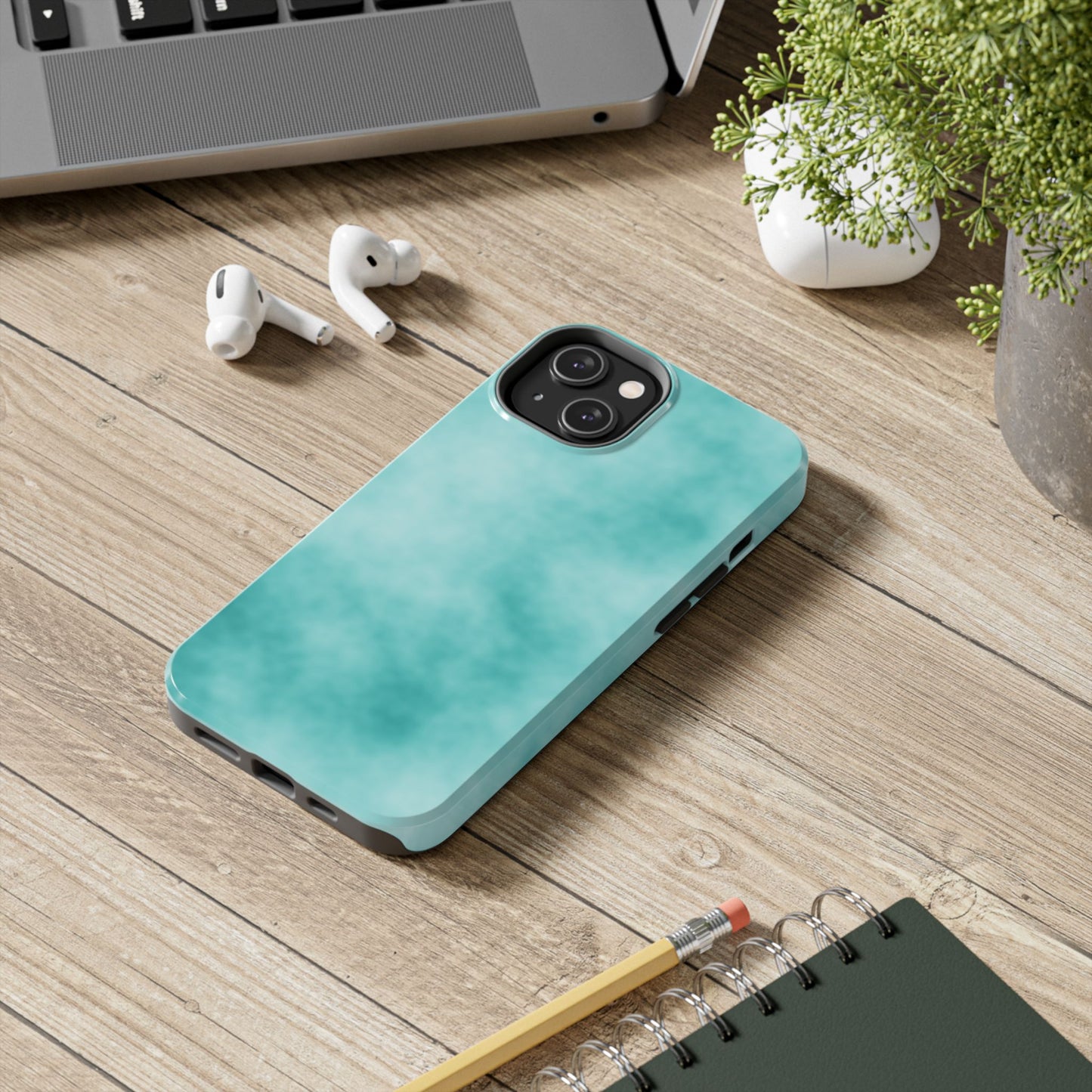 Vibrant Aqua Tough Phone Cases - Stylish & Durable Protection for Your Device