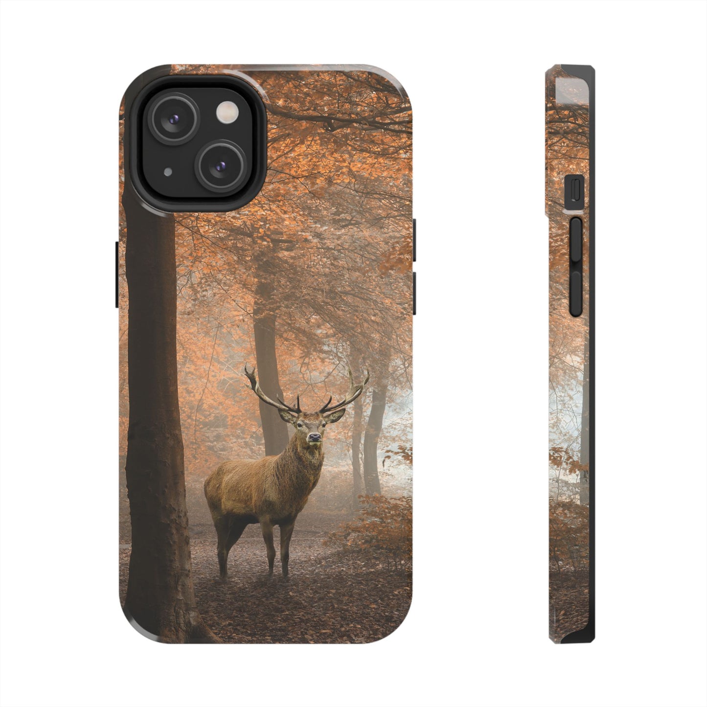 Nature-Inspired Tough Phone Case - Majestic Stag in Autumn Forest