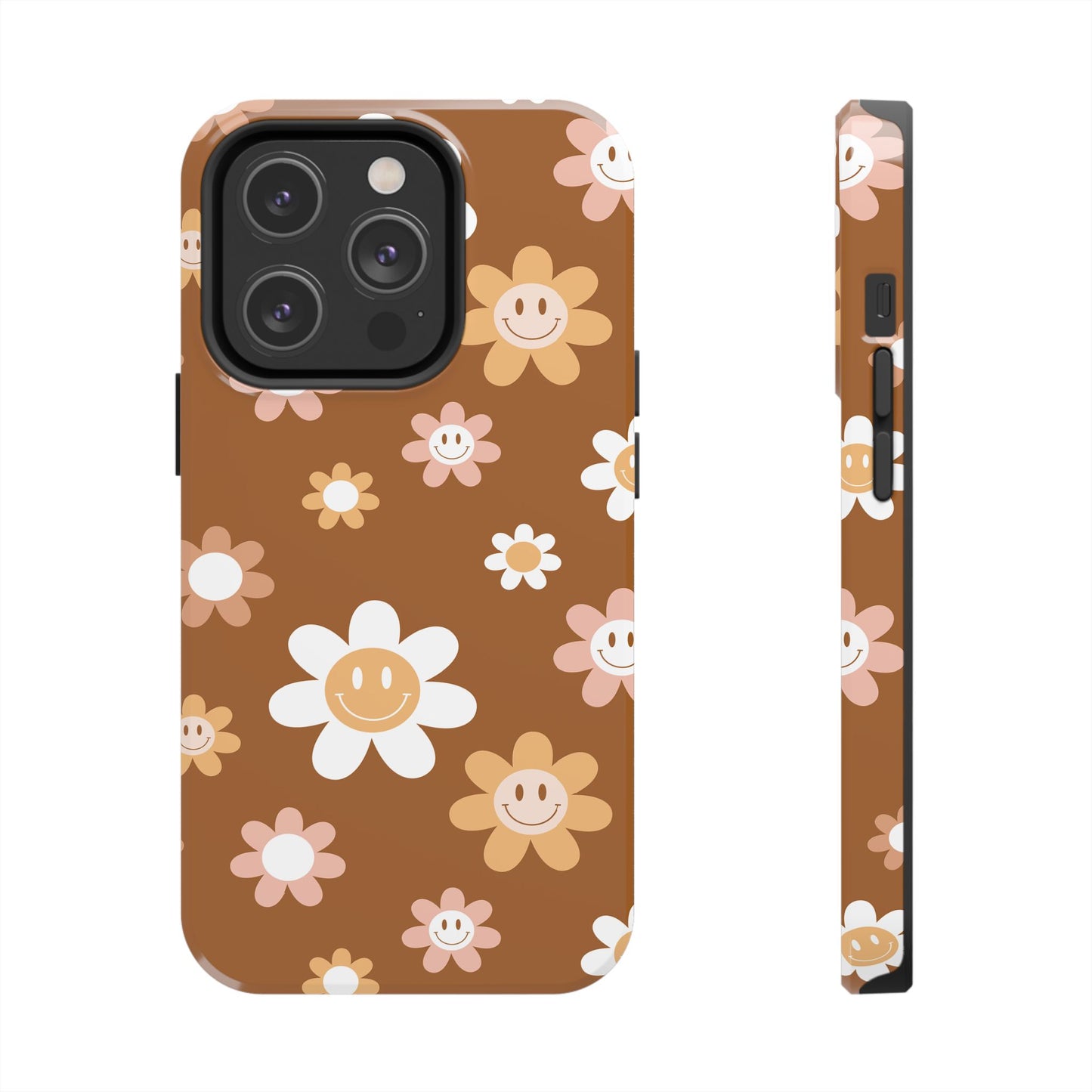 Smiley Flower Tough Phone Case - Cute Floral Design for Trendy Protection