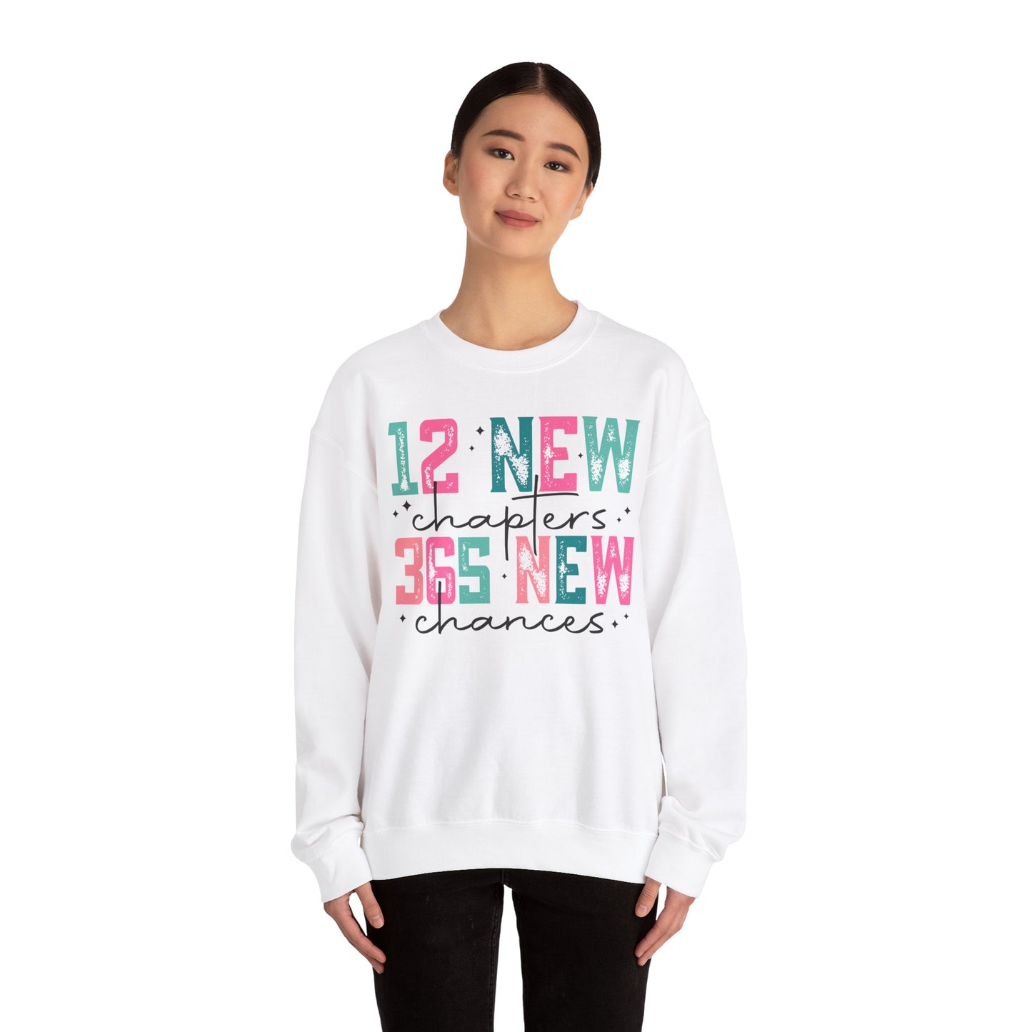 12 New Chapters, 365 New Chances Unisex Heavy Blend Crewneck Sweatshirt