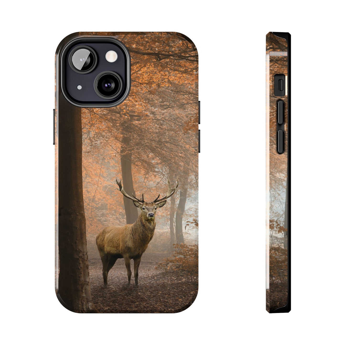 Nature-Inspired Tough Phone Case - Majestic Stag in Autumn Forest