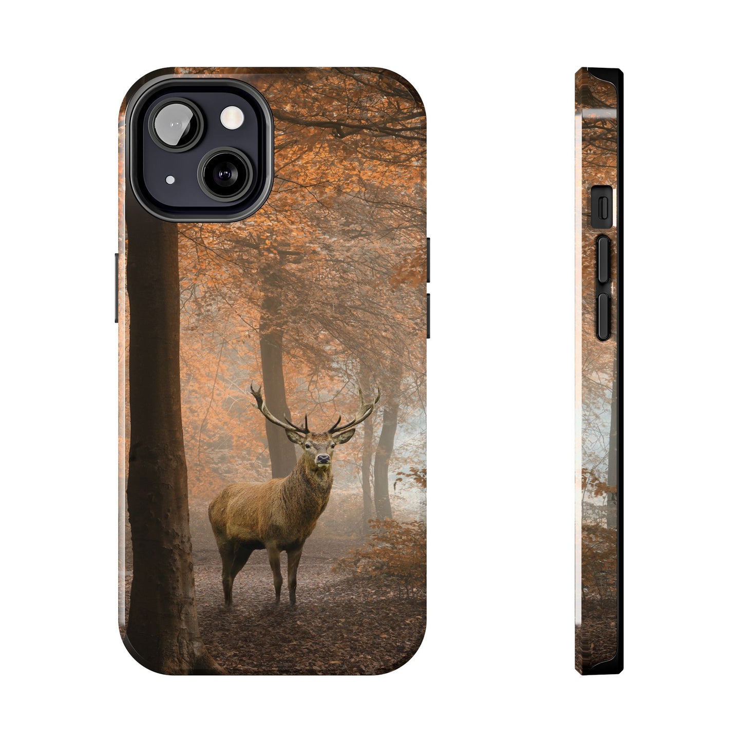 Nature-Inspired Tough Phone Case - Majestic Stag in Autumn Forest