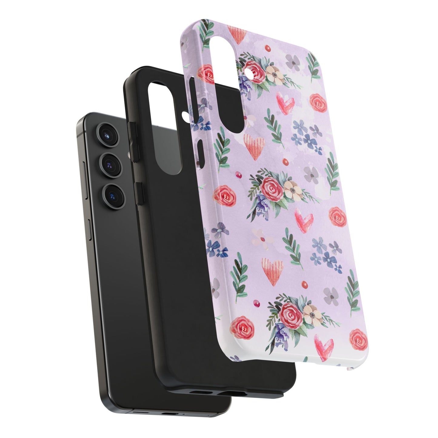 Floral Tough Phone Case - Stylish Protection for Your Device