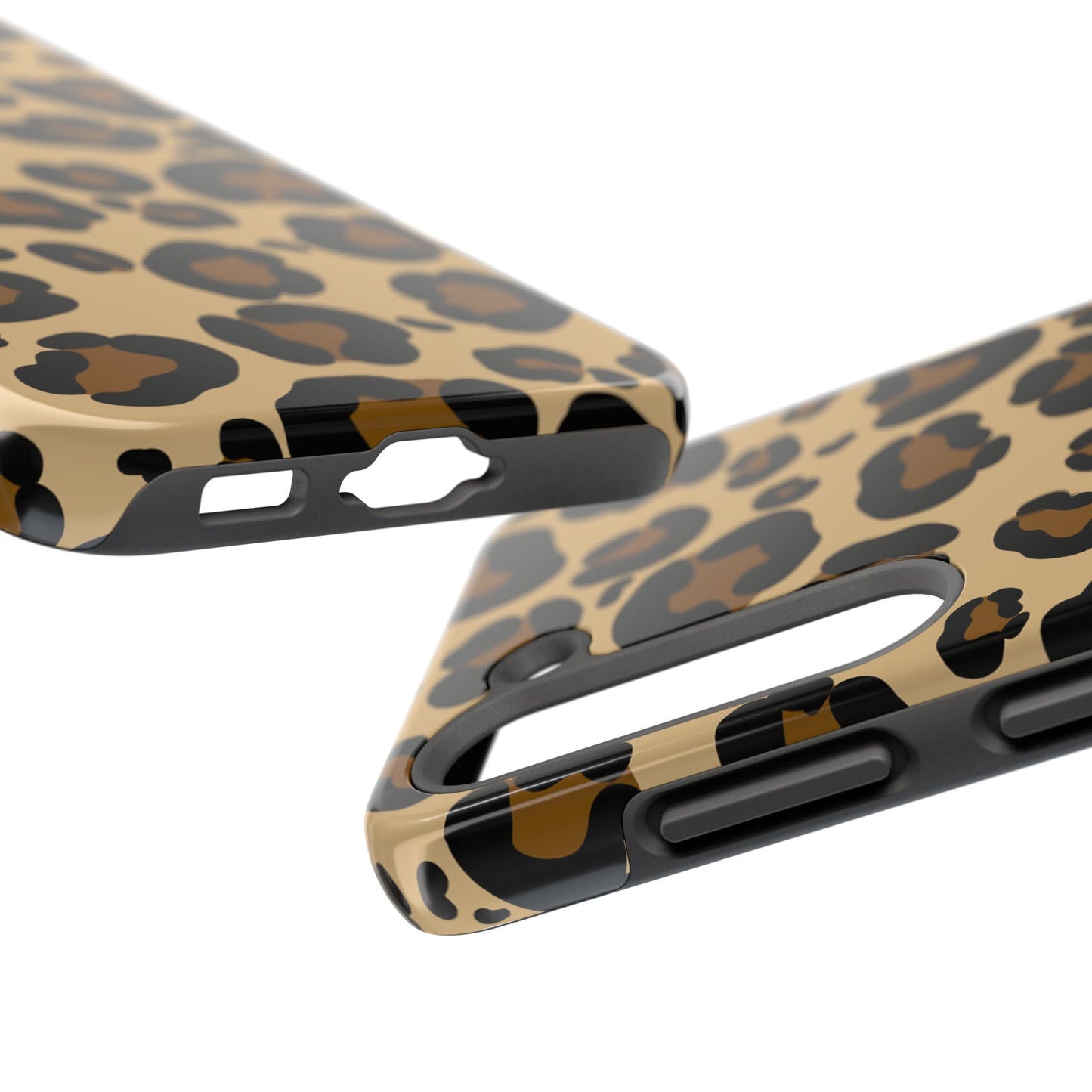 Chic Leopard Print Tough Phone Case - Durable Protection with Style