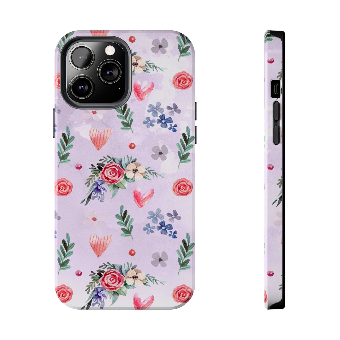 Floral Tough Phone Case - Stylish Protection for Your Device