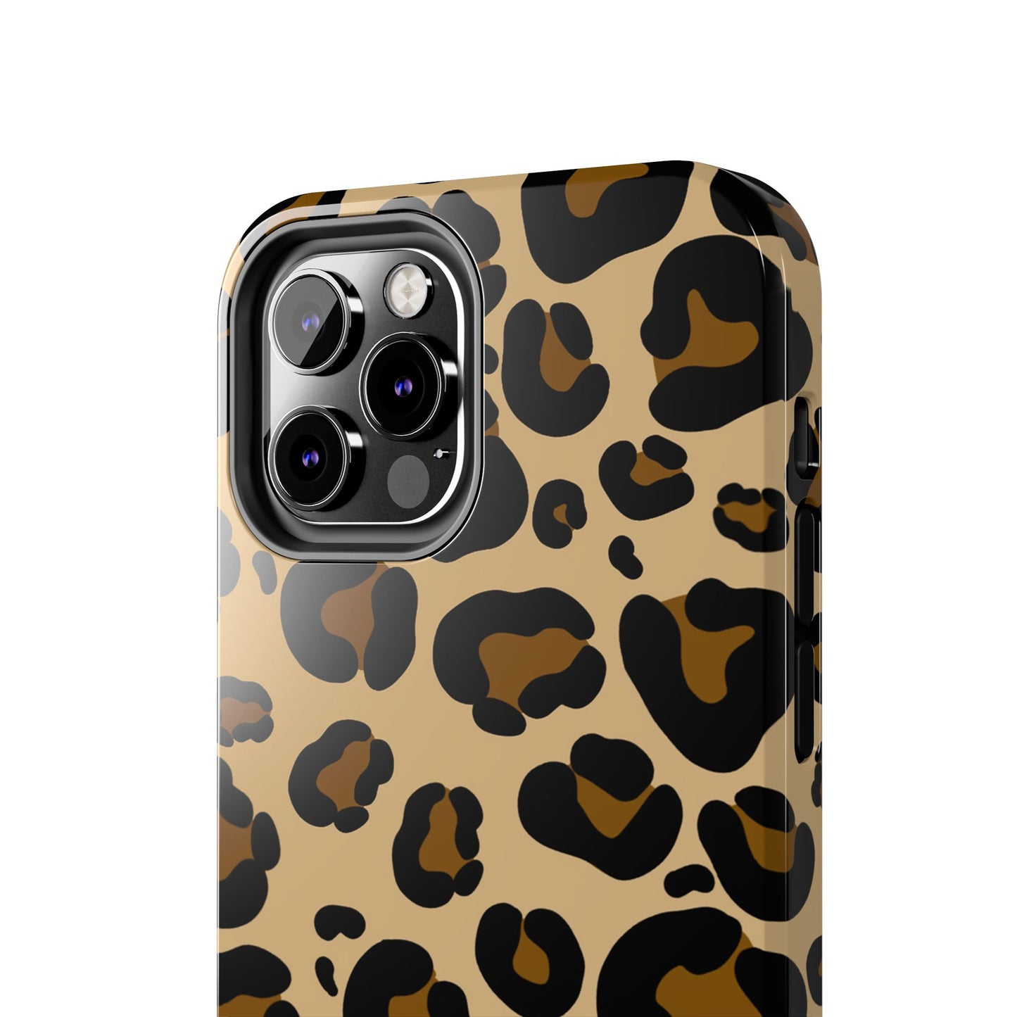 Chic Leopard Print Tough Phone Case - Durable Protection with Style