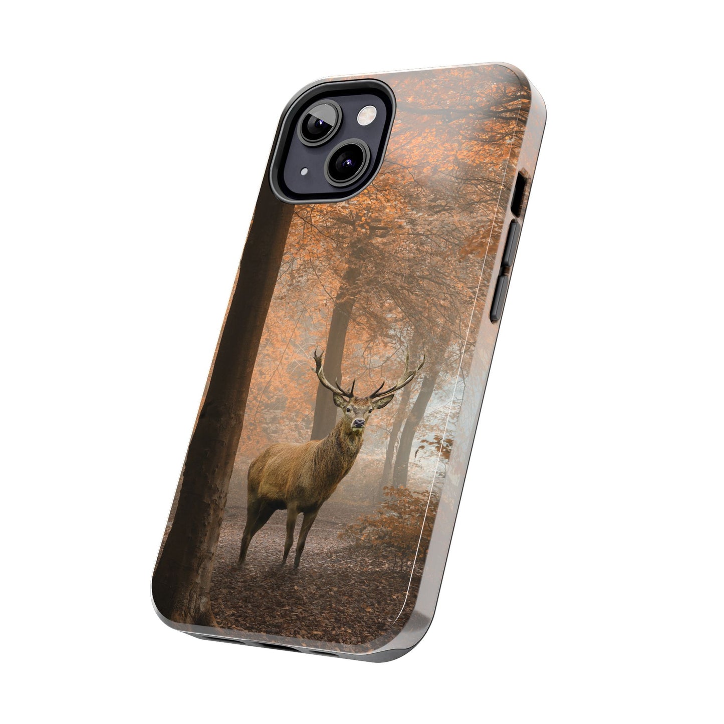 Nature-Inspired Tough Phone Case - Majestic Stag in Autumn Forest