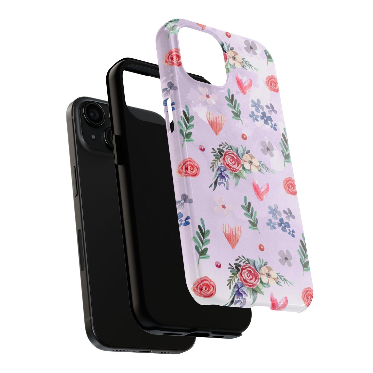 Floral Tough Phone Case - Stylish Protection for Your Device