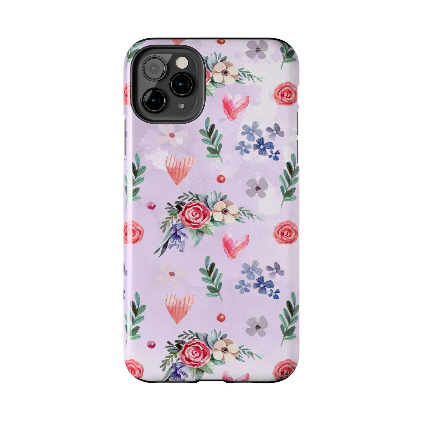 Floral Tough Phone Case - Stylish Protection for Your Device