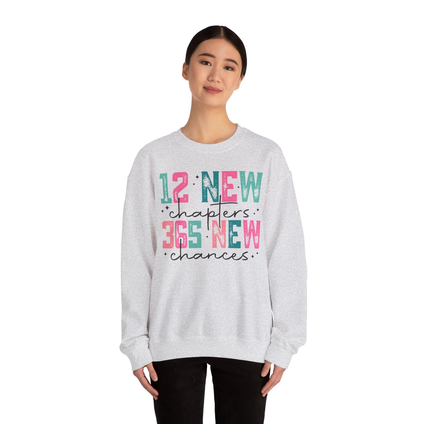 12 New Chapters, 365 New Chances Unisex Heavy Blend Crewneck Sweatshirt