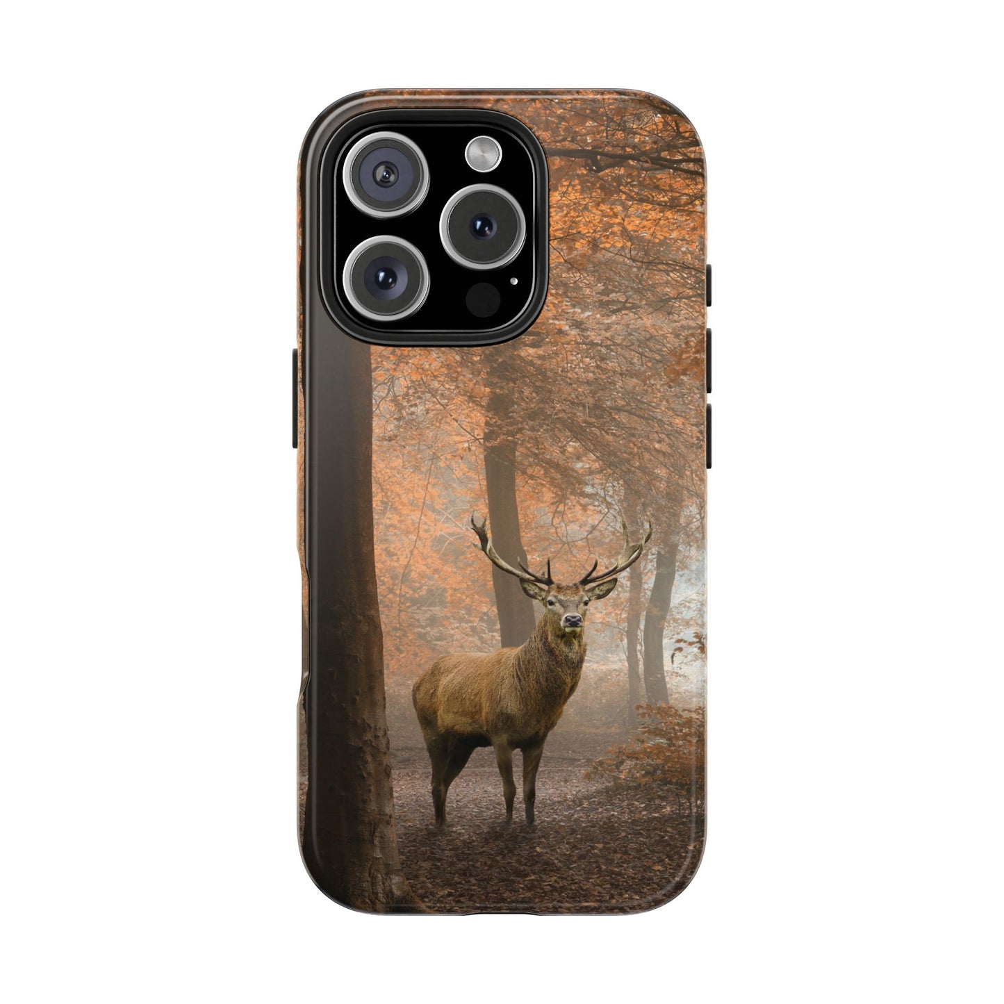 Nature-Inspired Tough Phone Case - Majestic Stag in Autumn Forest