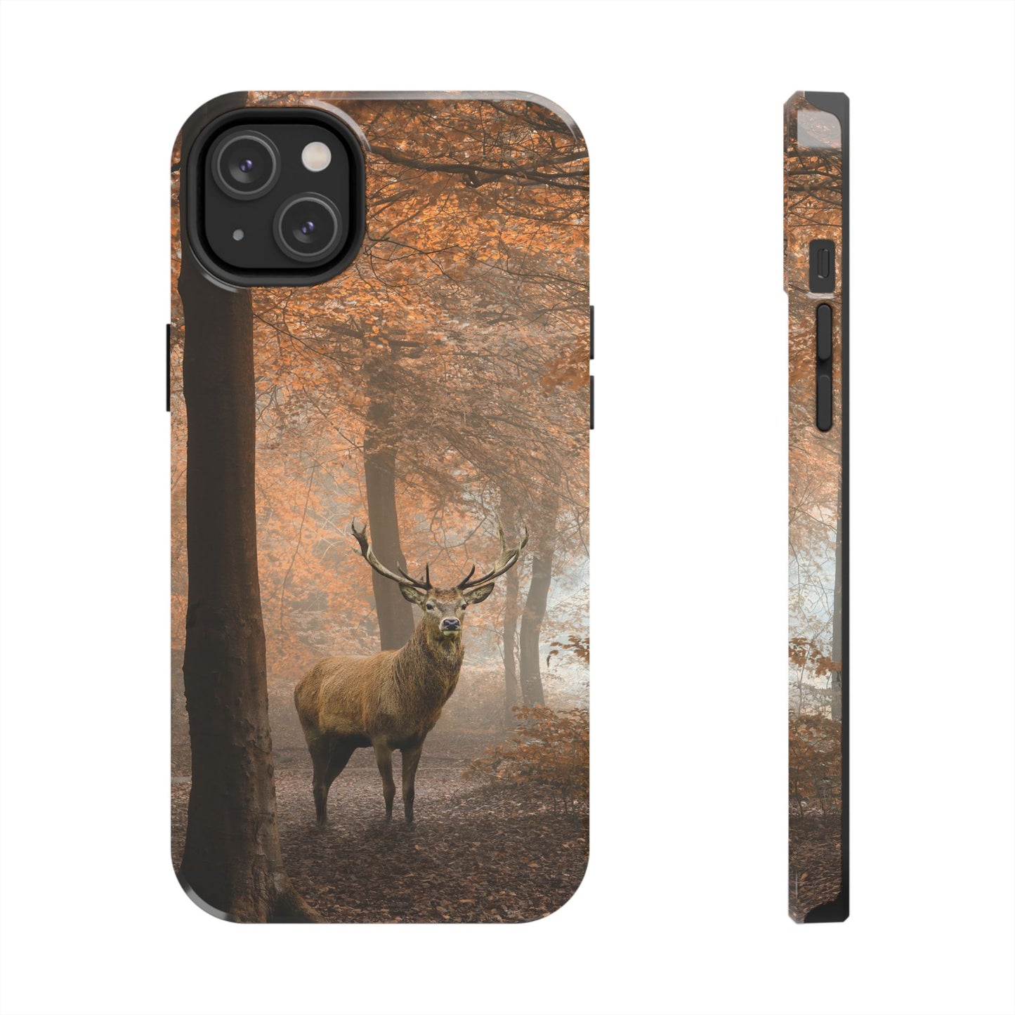 Nature-Inspired Tough Phone Case - Majestic Stag in Autumn Forest